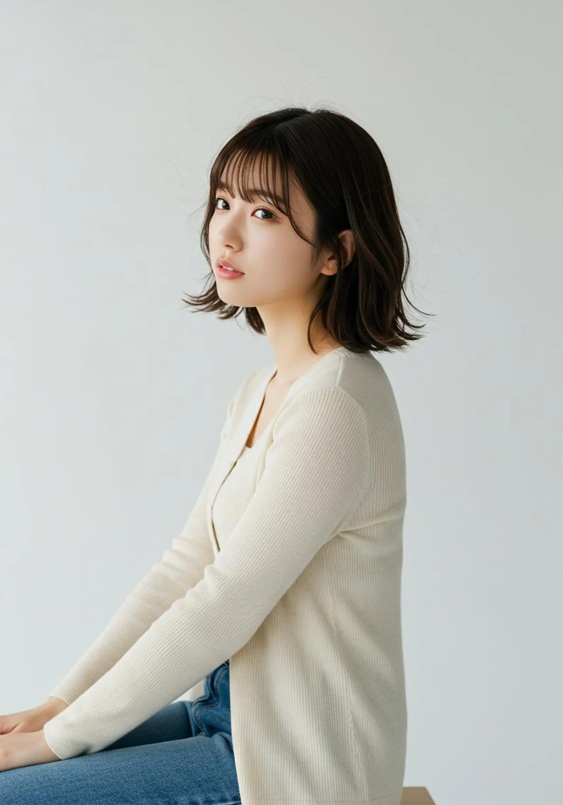 セミロング 高堰 朱羽のヘアスタイル