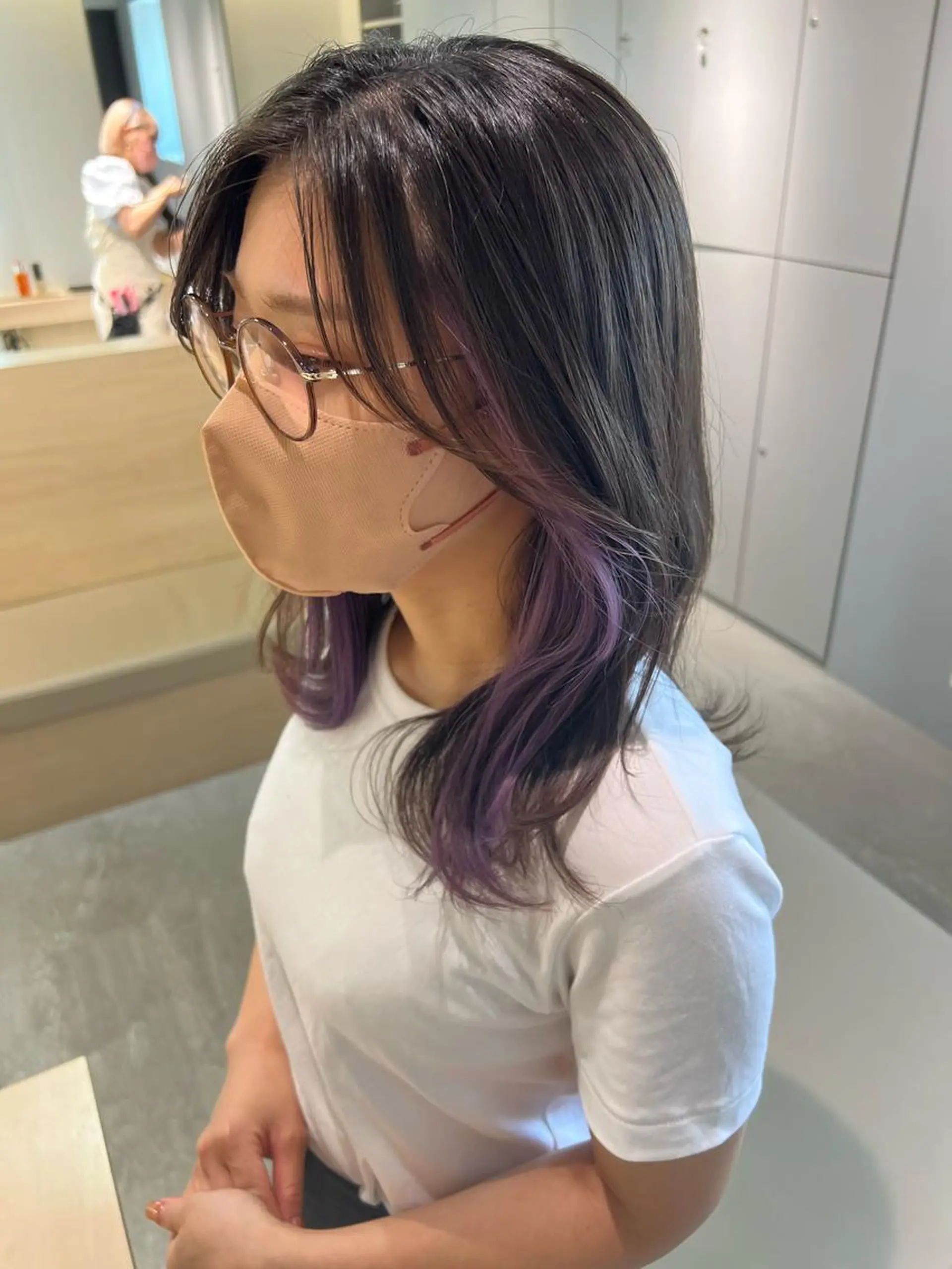 ミディアム カラー ヘアカラー MARU レイヤー/ウルフのヘアスタイル