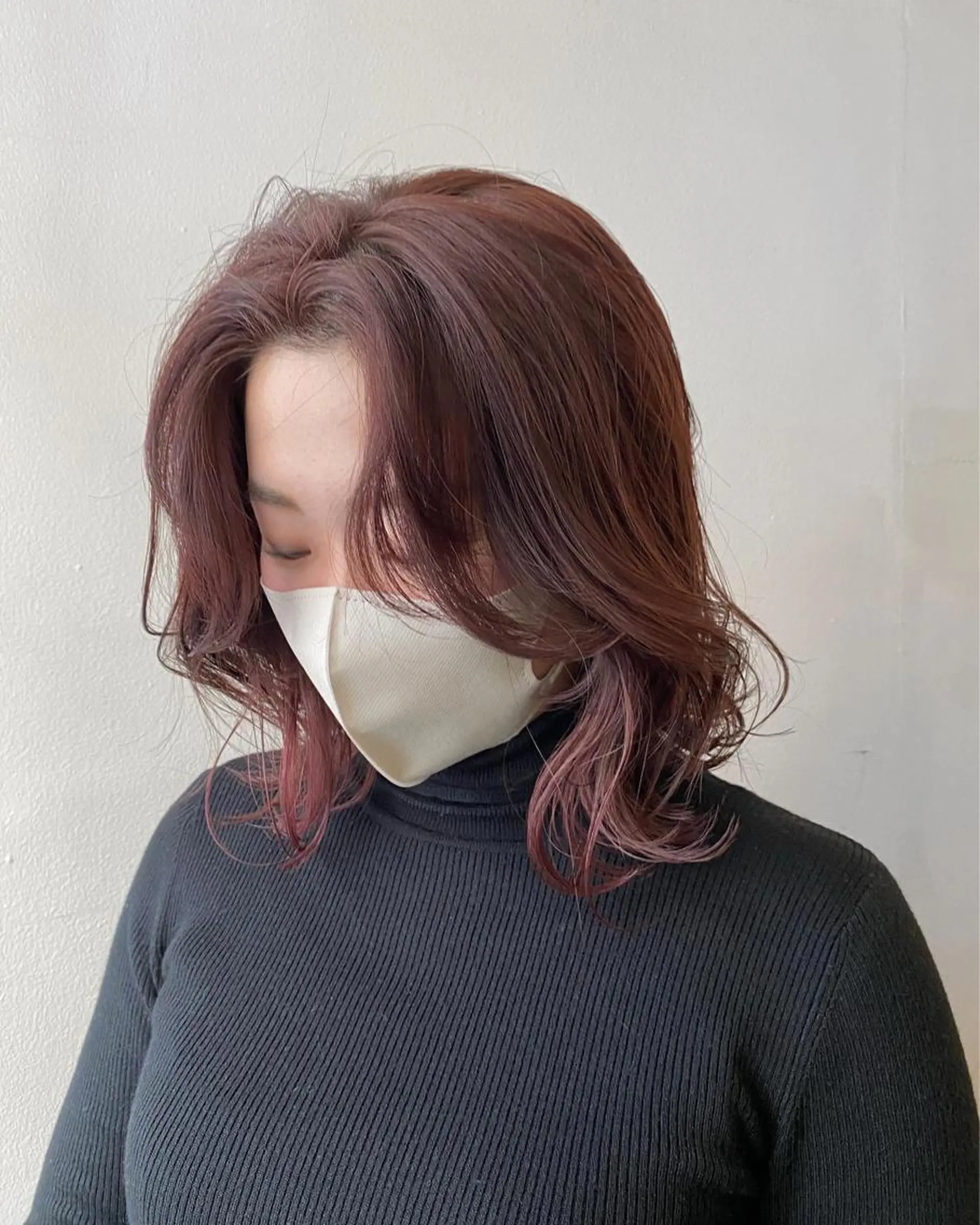 ミディアム カラー ブラウンカラー ピンクカラー ピンクブラウン ヘアカラー トリートメント BOTTOMS所属・🌸透明感艶 カラー🌸Yuukiのヘアスタイル