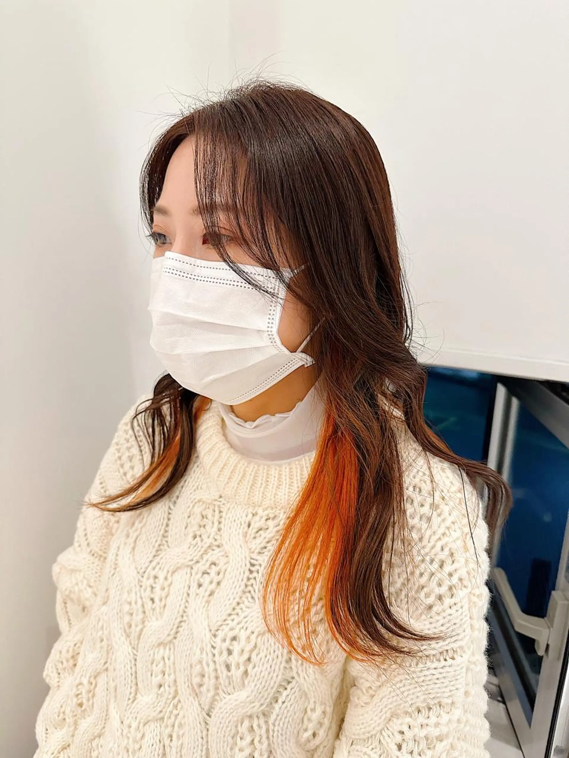 ロング カラー ヘアアレンジ 🧡ono🧡暖色/ 切りっぱなしボブ🧡のヘアスタイル
