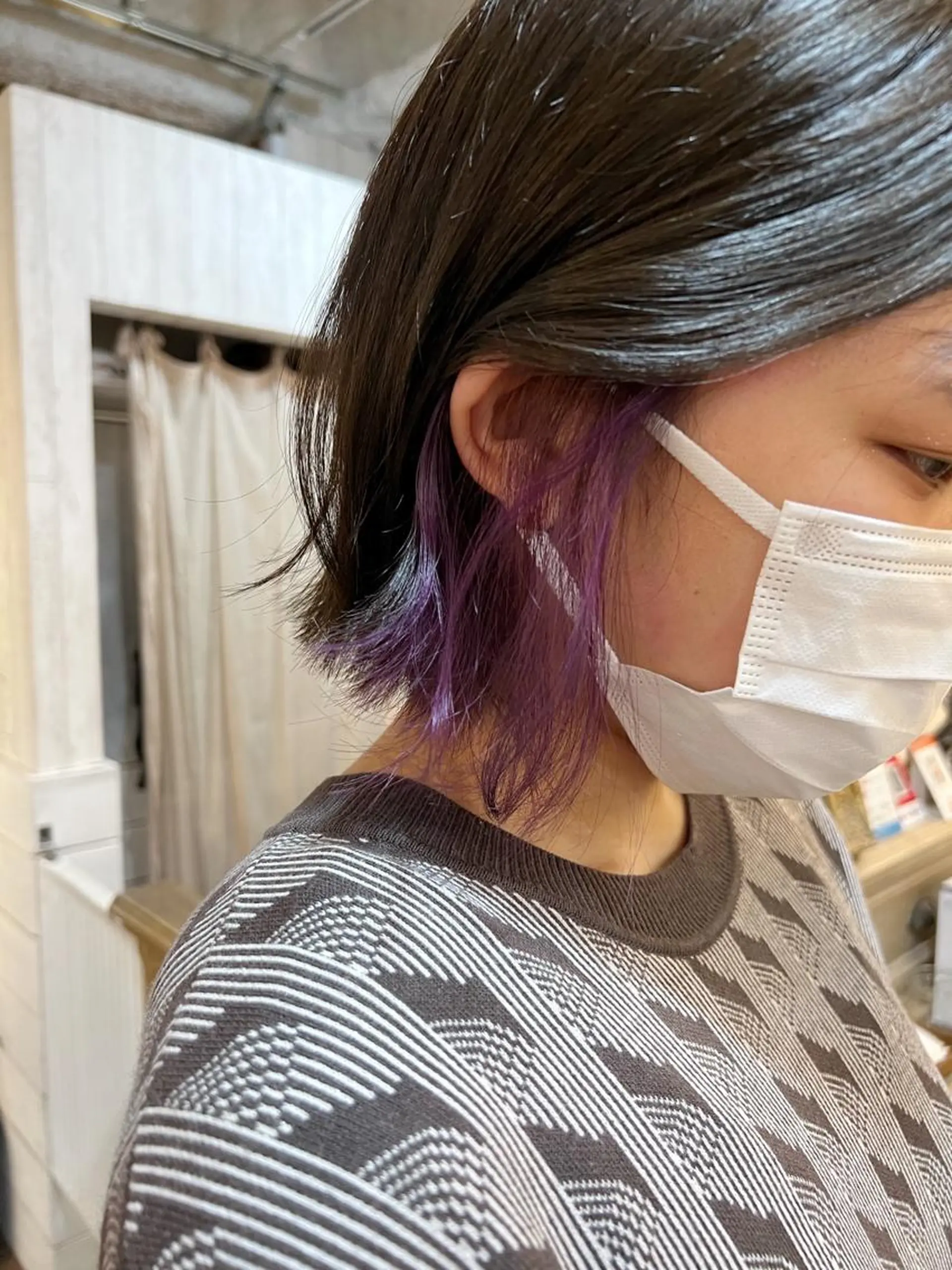 ミディアム カラー ダブルカラー イヤリングカラー ハイライトカラー イルミナカラー インナーカラー ダブルカラー　/ インナーカラーMiiのヘアスタイル