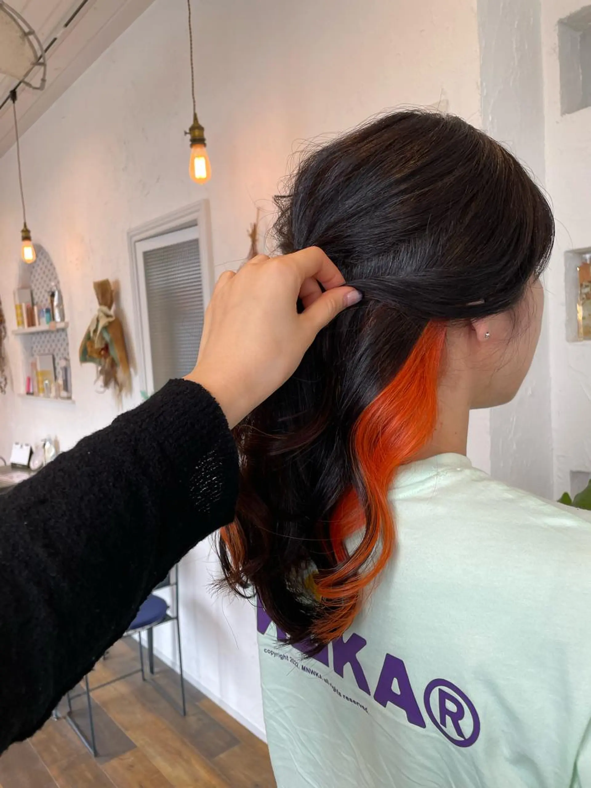 ロング カラー バレイヤージュ ベージュカラー ブリーチ ハイライトカラー インナーカラー ヘアカラー 🌸小掛🌸 豊橋外国人風カラーのヘアスタイル