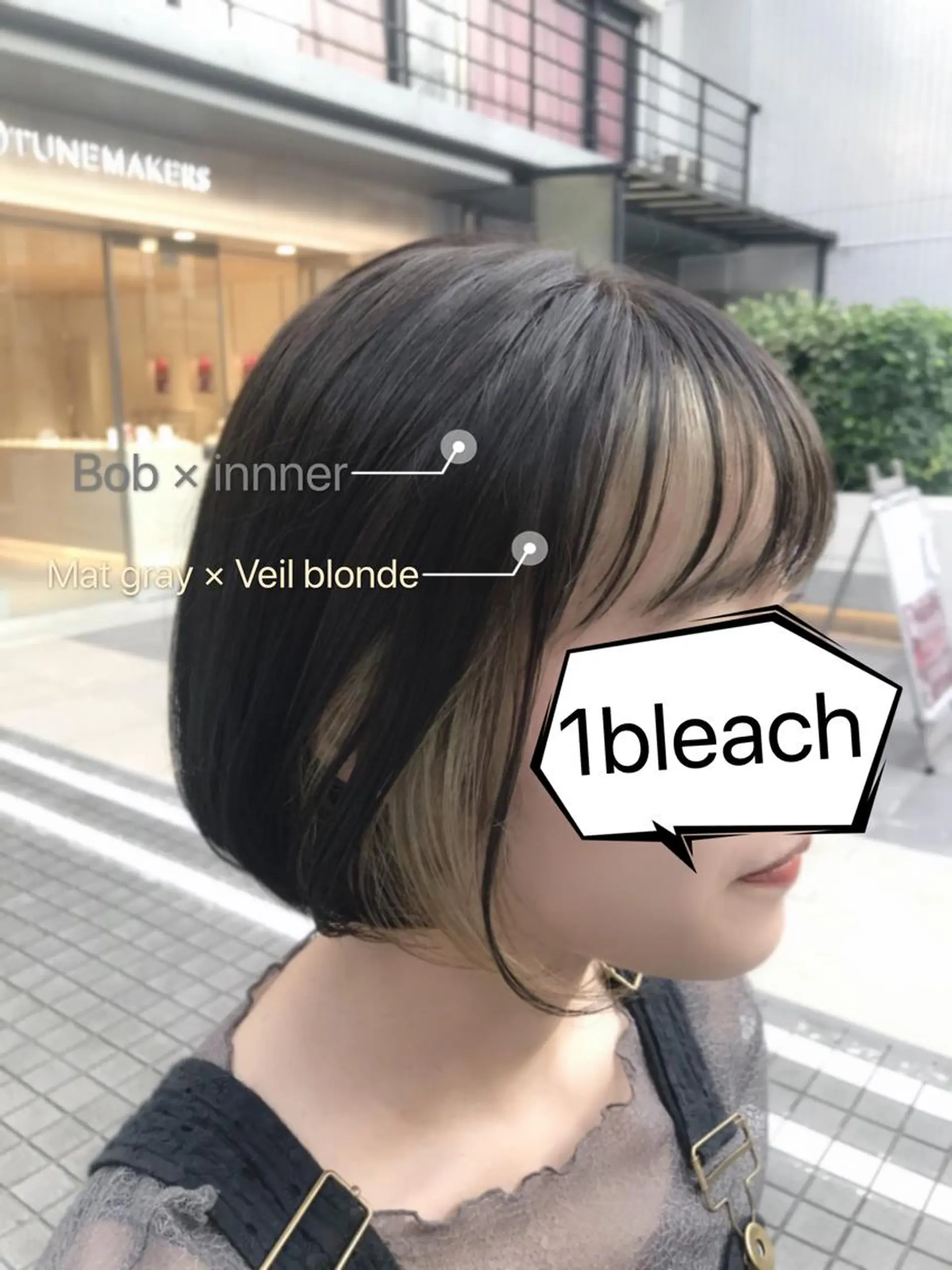 ショート カラー ミストバング ベージュカラー ブロンド  フェイスフレーミング インナーカラー カット ヘアカラー トリートメント BEBE所属・ブリーチなし 透明感カラーKANAのヘアスタイル