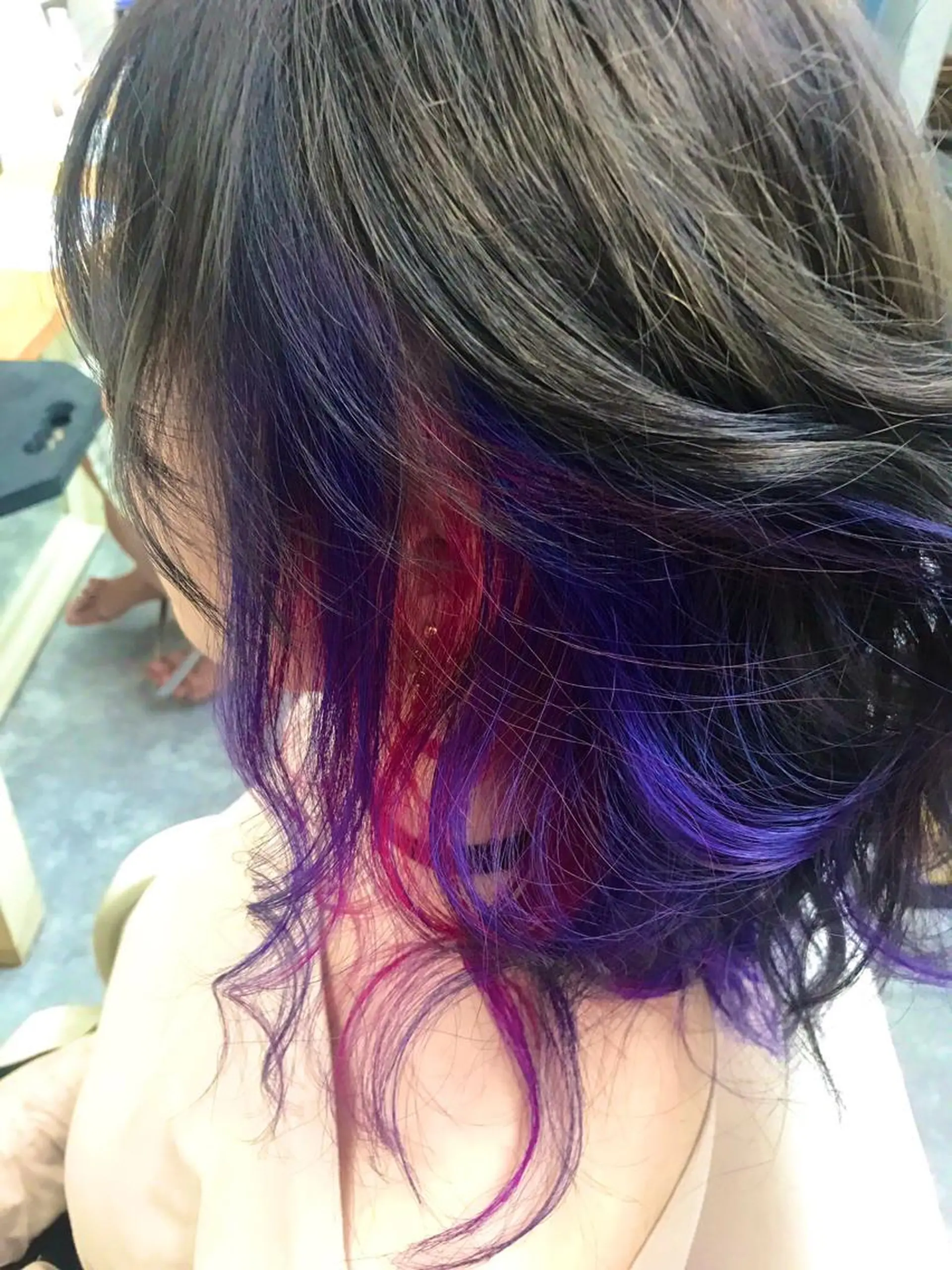 セミロング カラー ピンクカラー パープルカラー ヘアカラー Monica所属・Monica RIEのヘアスタイル