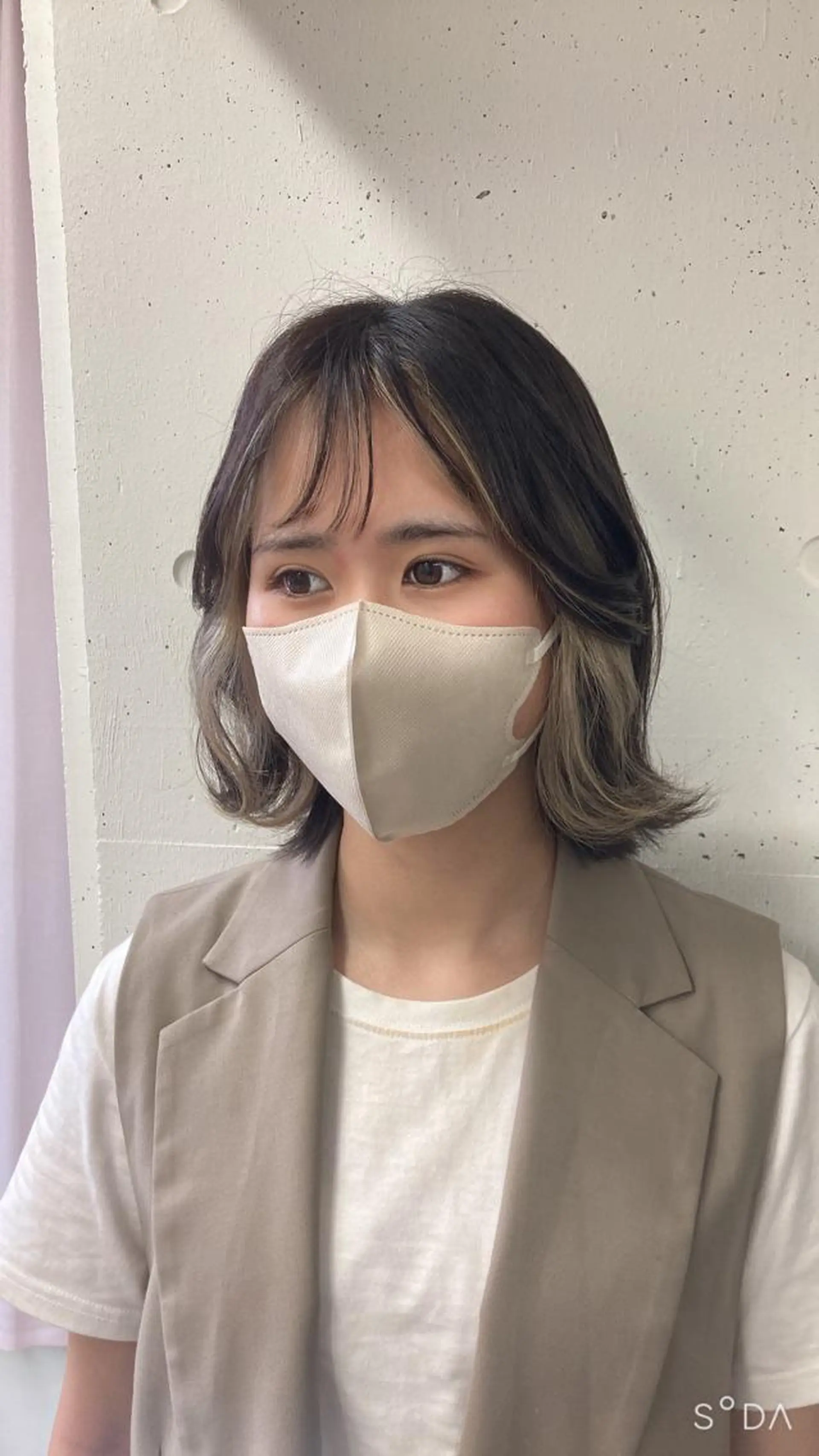 ショート カラー ベージュカラー ホワイトベージュ カット ヘアカラー ミルミー美容室所属・🦄💒💓齎藤 七海子🦄💒💓のマツエク・マツパデザイン