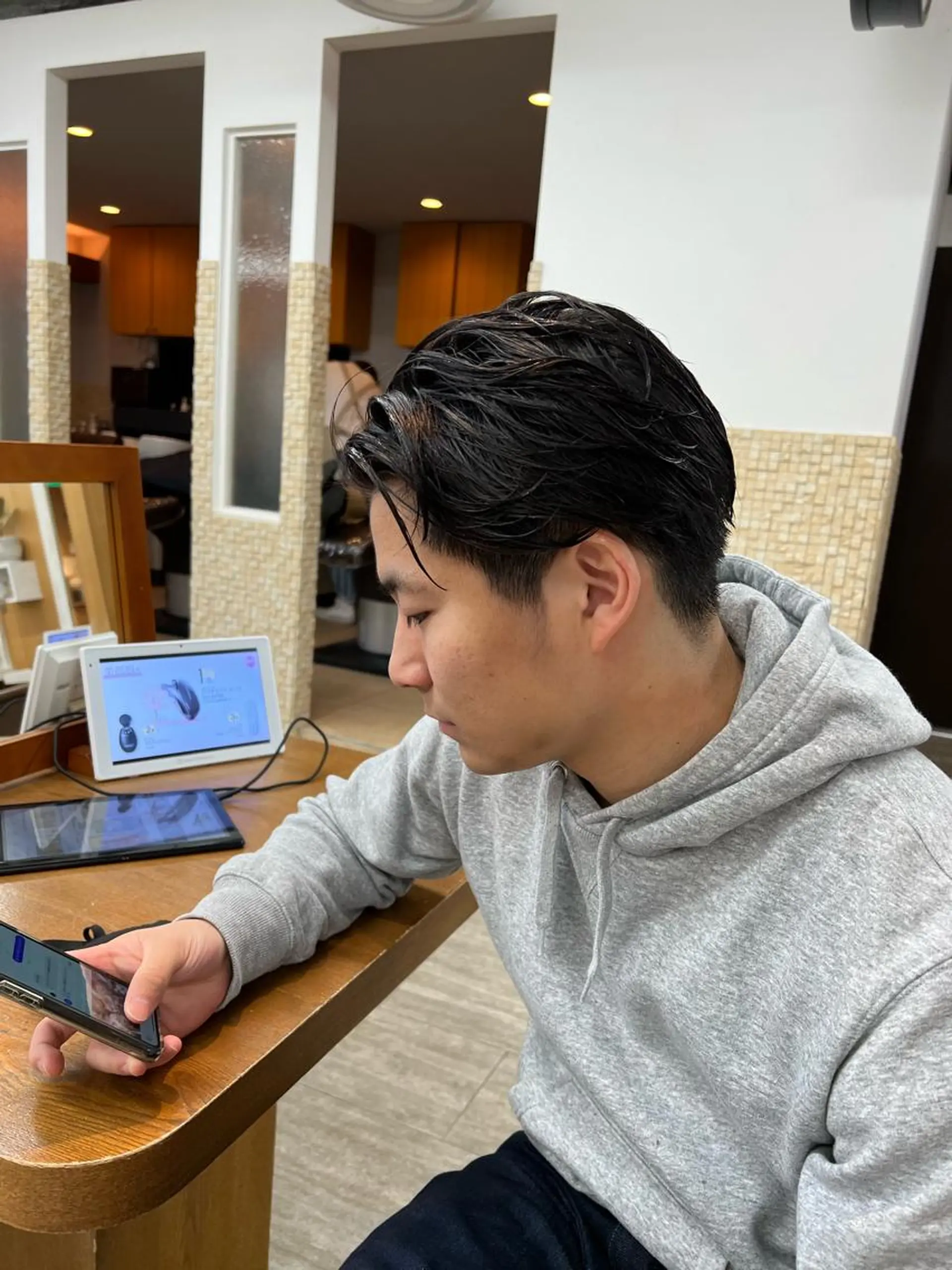 ショート メンズ 透明感カラー/ イルミナカラーヒロキのヘアスタイル