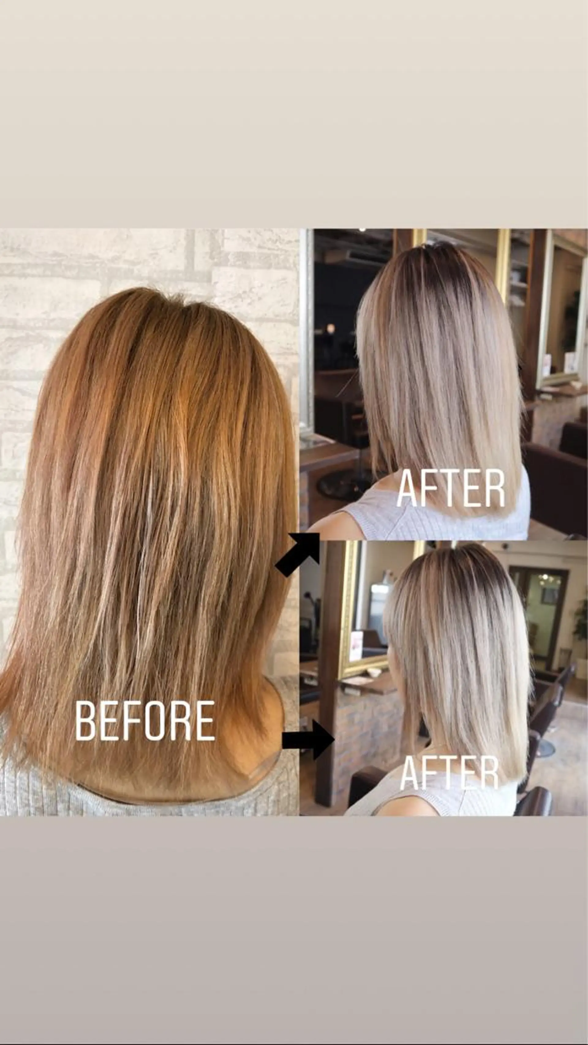 ミディアム カラー ブリーチ ヘアカラー JIL BLAN 京都のヘアスタイル