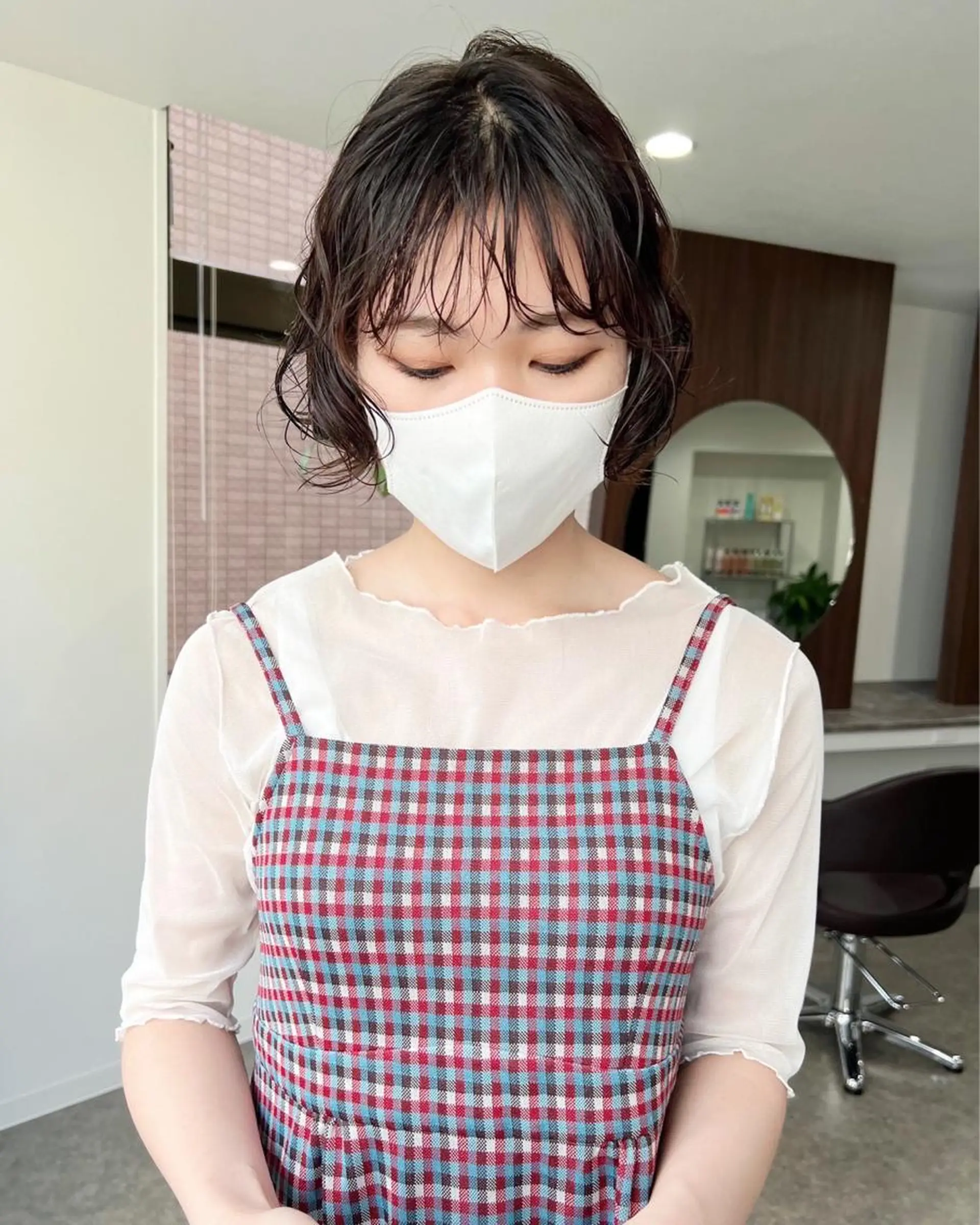 ショート ヘアアレンジ 髪質改善 タナカ レイヤのヘアスタイル