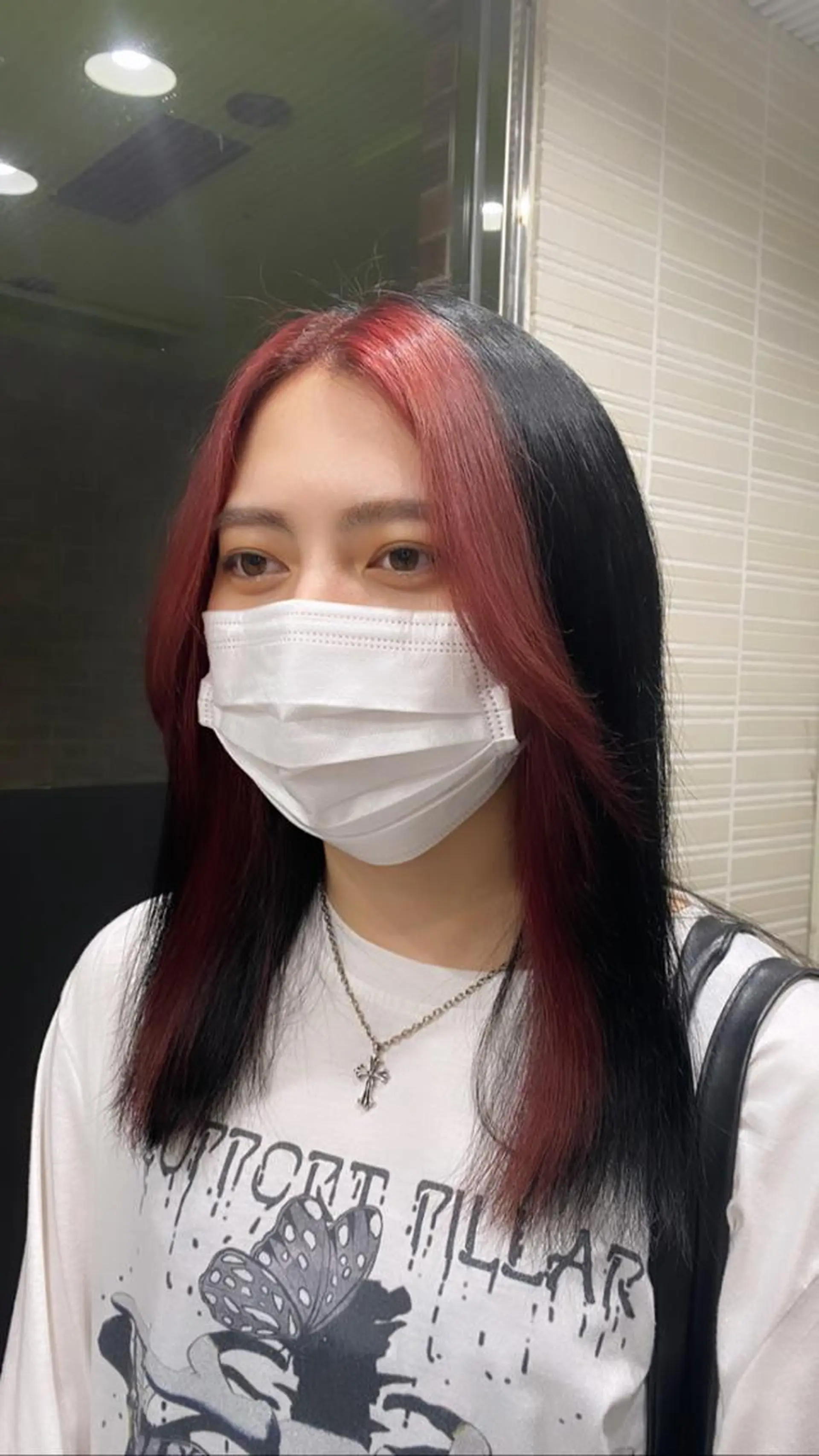 セミロング カラー ミストバング  フェイスフレーミング 韓国艶カラー/ TECHIのヘアスタイル