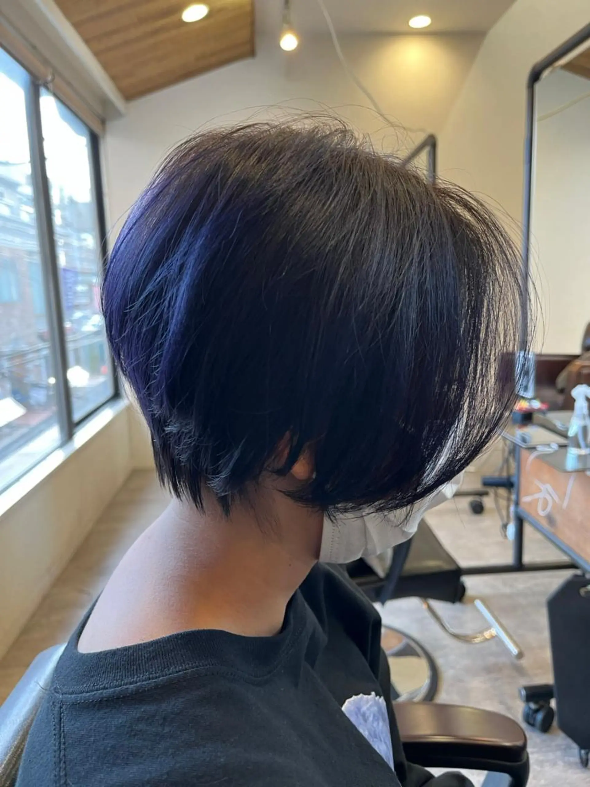 ミディアム パーマ カラー キッズ ヘアアレンジ ミディアムパーマ アディクシーカラー アッシュ バレイヤージュ ミストバング 【N°deseo】 吉祥寺のヘアスタイル