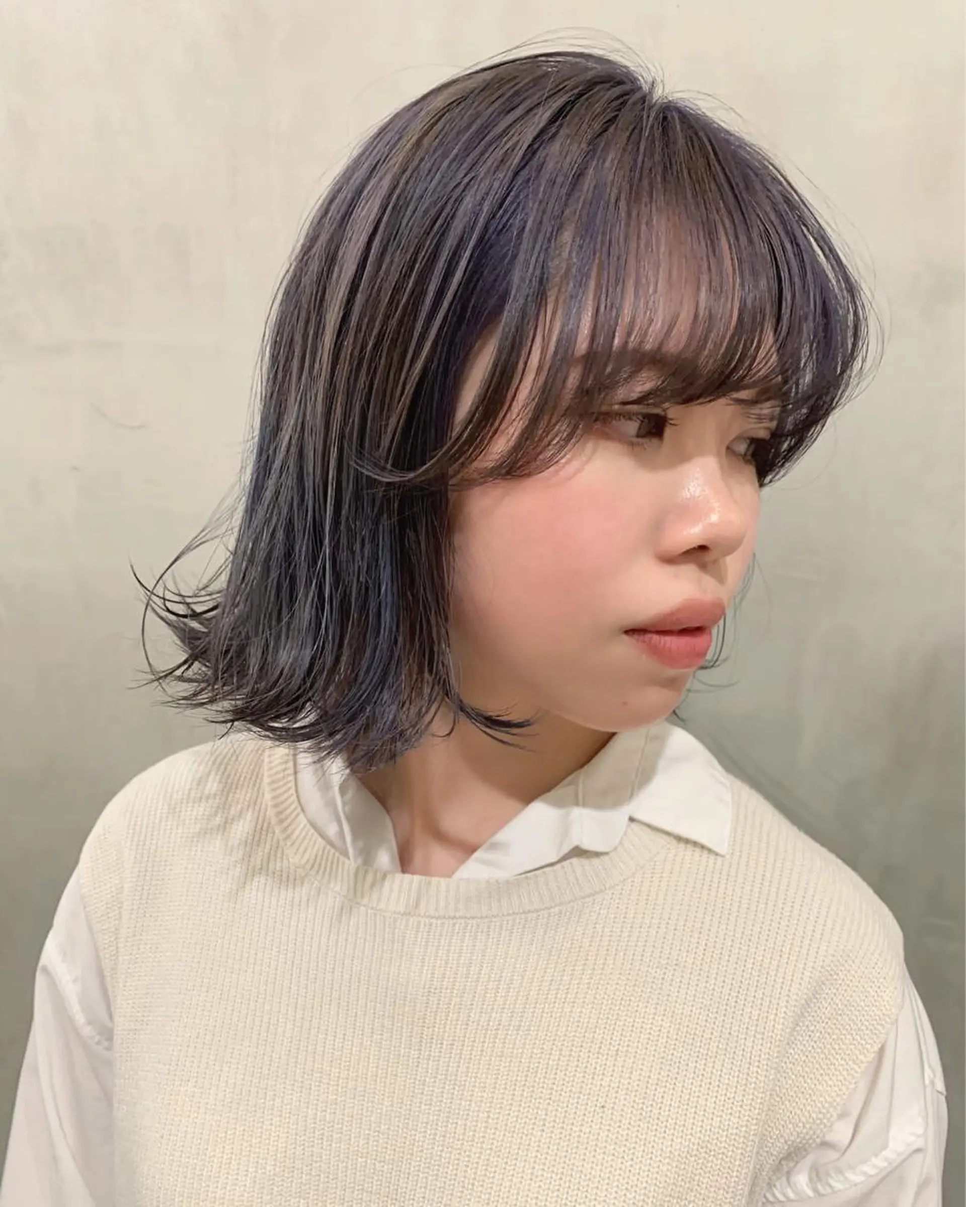 ミディアム カラー カット ヘアカラー トリートメント 優 作のヘアスタイル