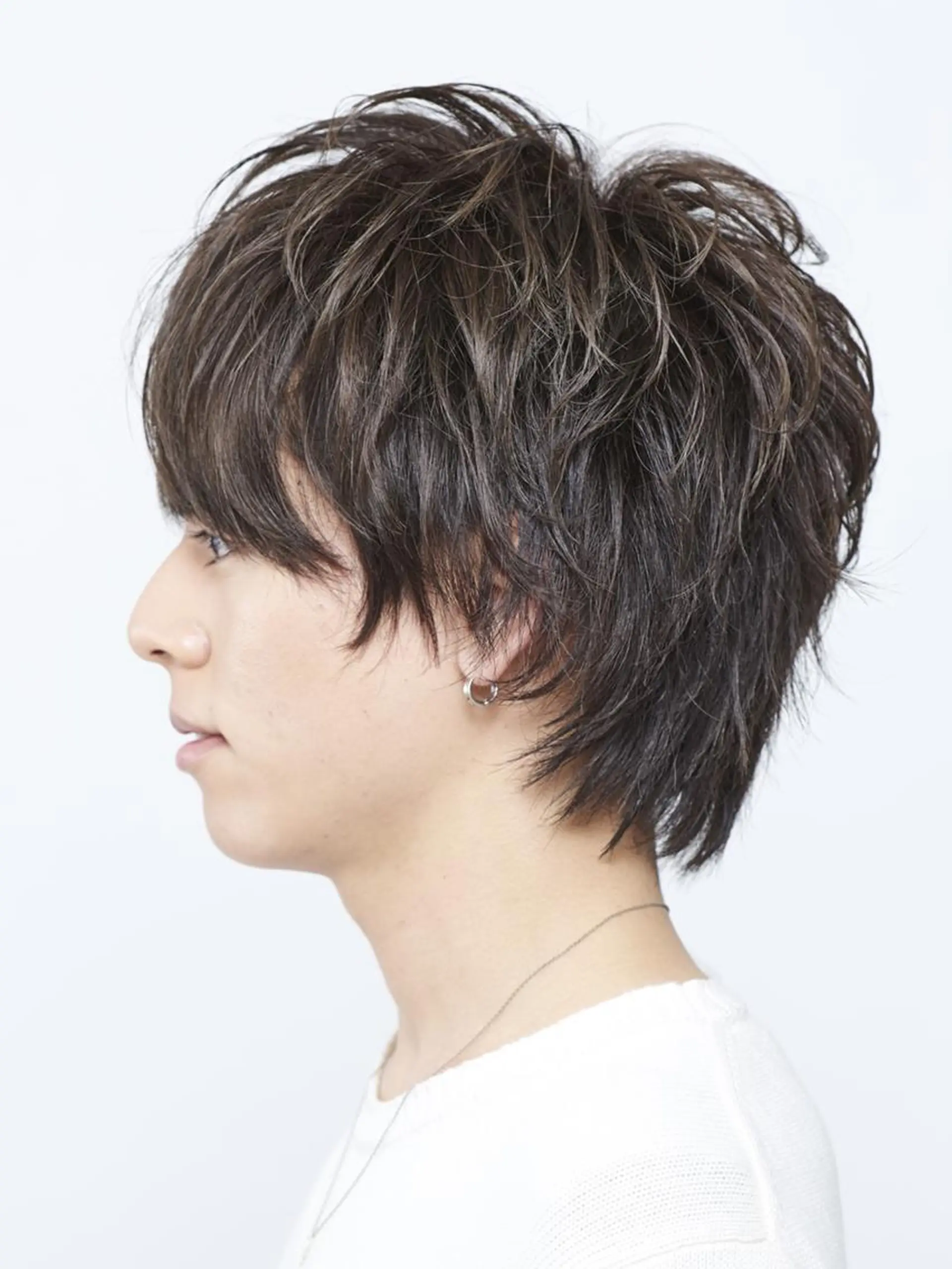 ミディアム メンズ カラー カット 千脇 望美のヘアスタイル