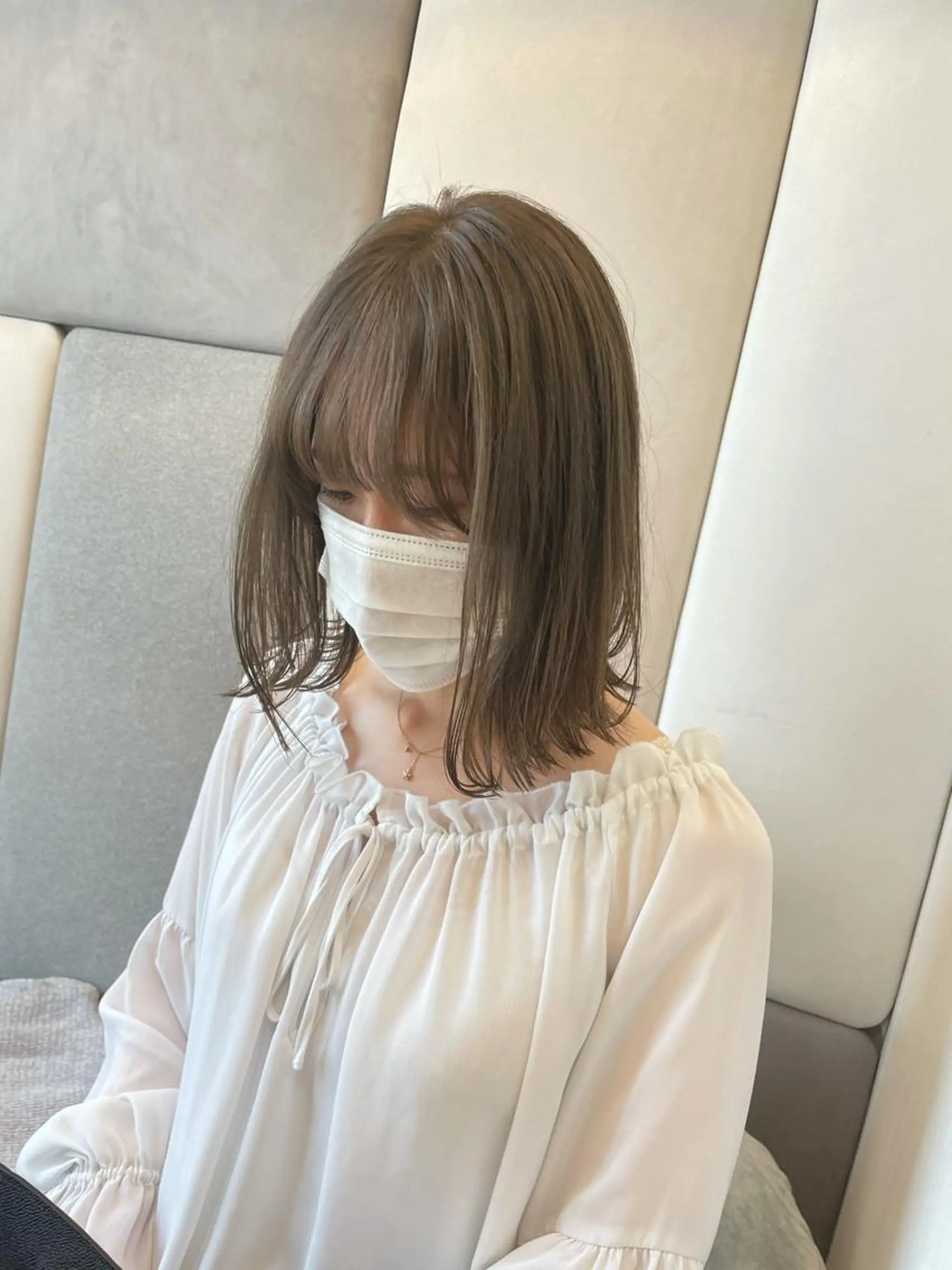 ミディアム カラー ヘアアレンジ カット ヘアカラー トリートメント ヘアセット 🍃柔らかヘアー田中 瑞希🍃のヘアスタイル