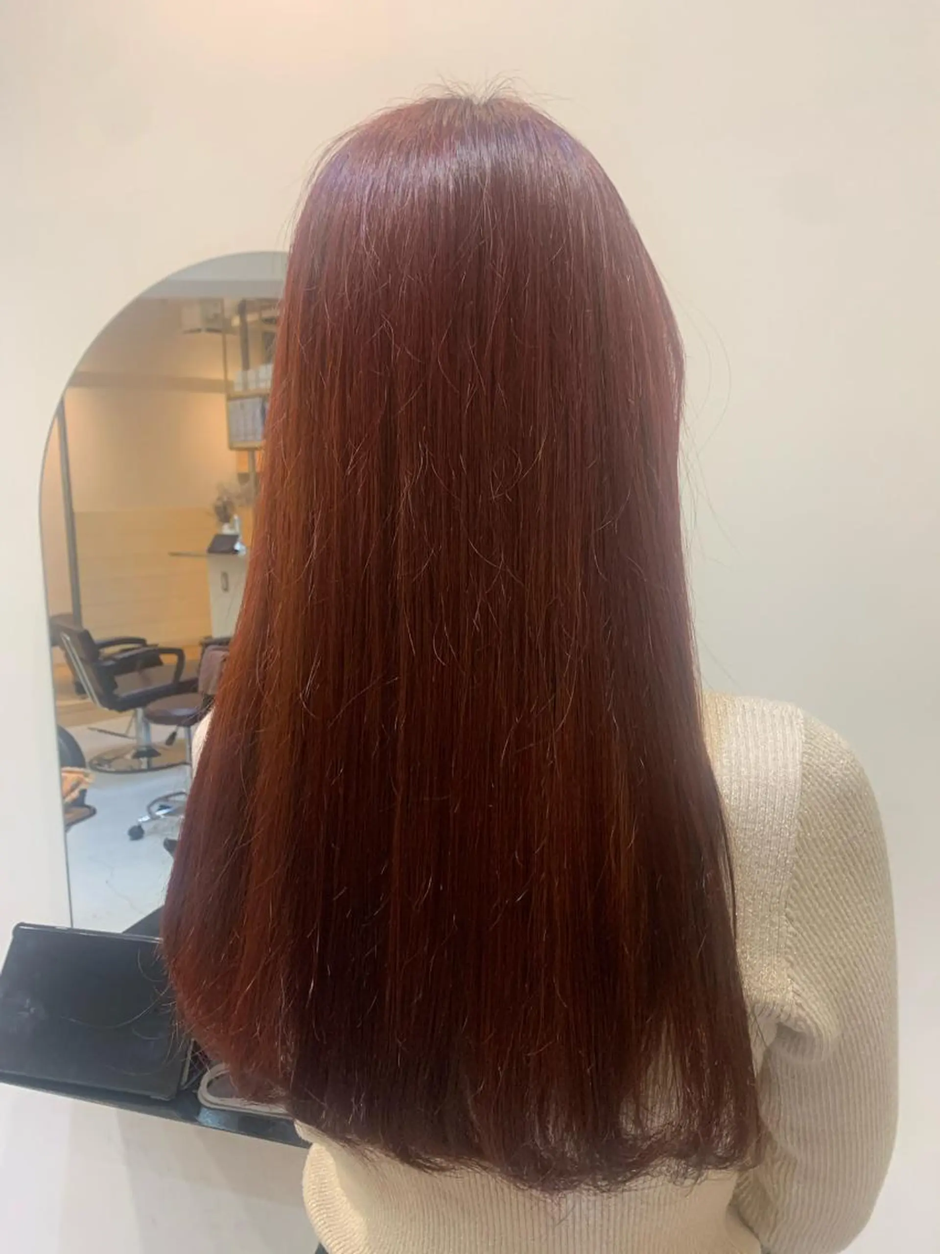 ロング カラー ブリーチ ブリーチなしカラー レッドカラー トリートメント 中目黒🌼 🌼ハナのヘアスタイル