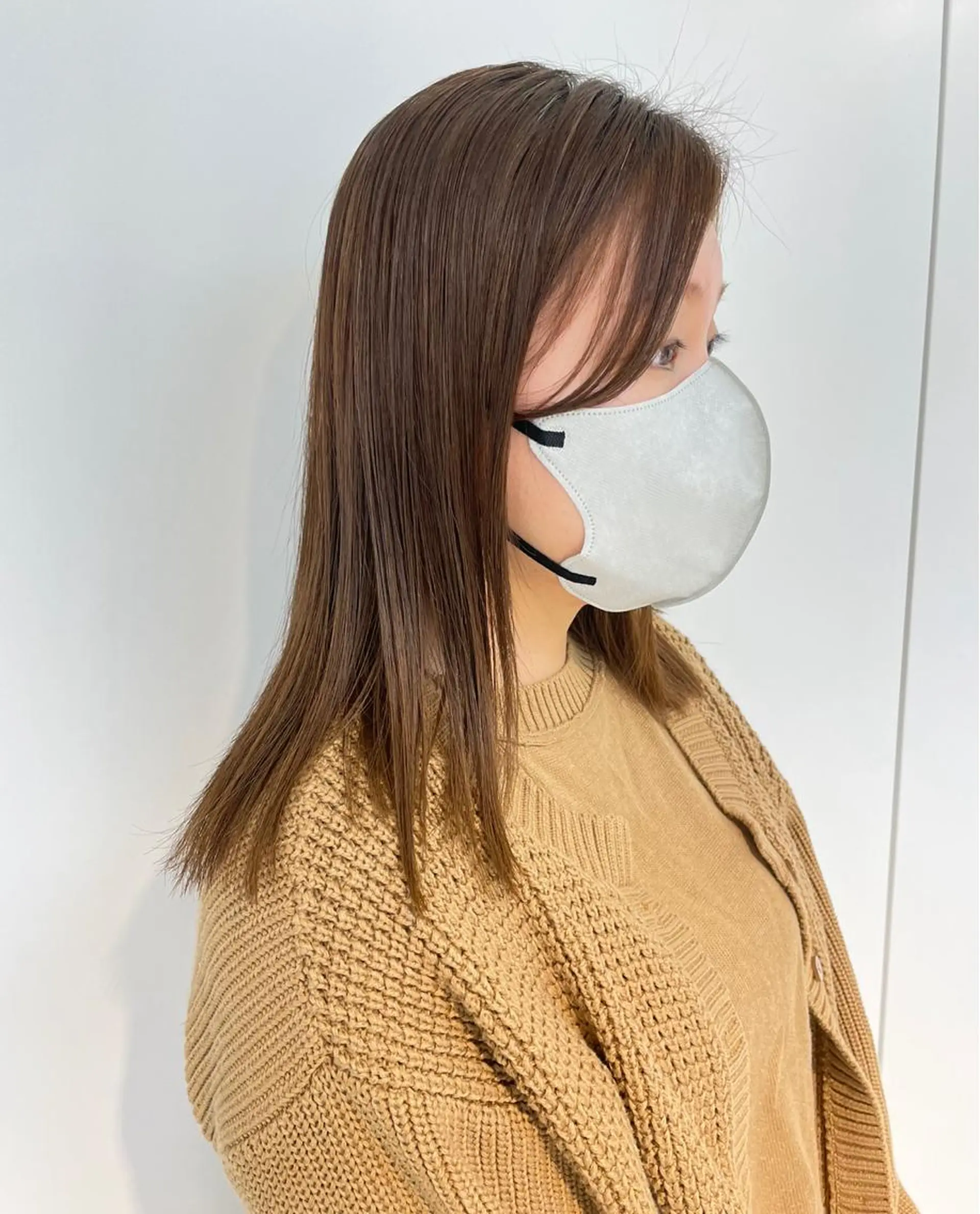 ミディアム 縮毛矯正 🍮中山詩乃🍮顔 まわりデザイン◎のヘアスタイル