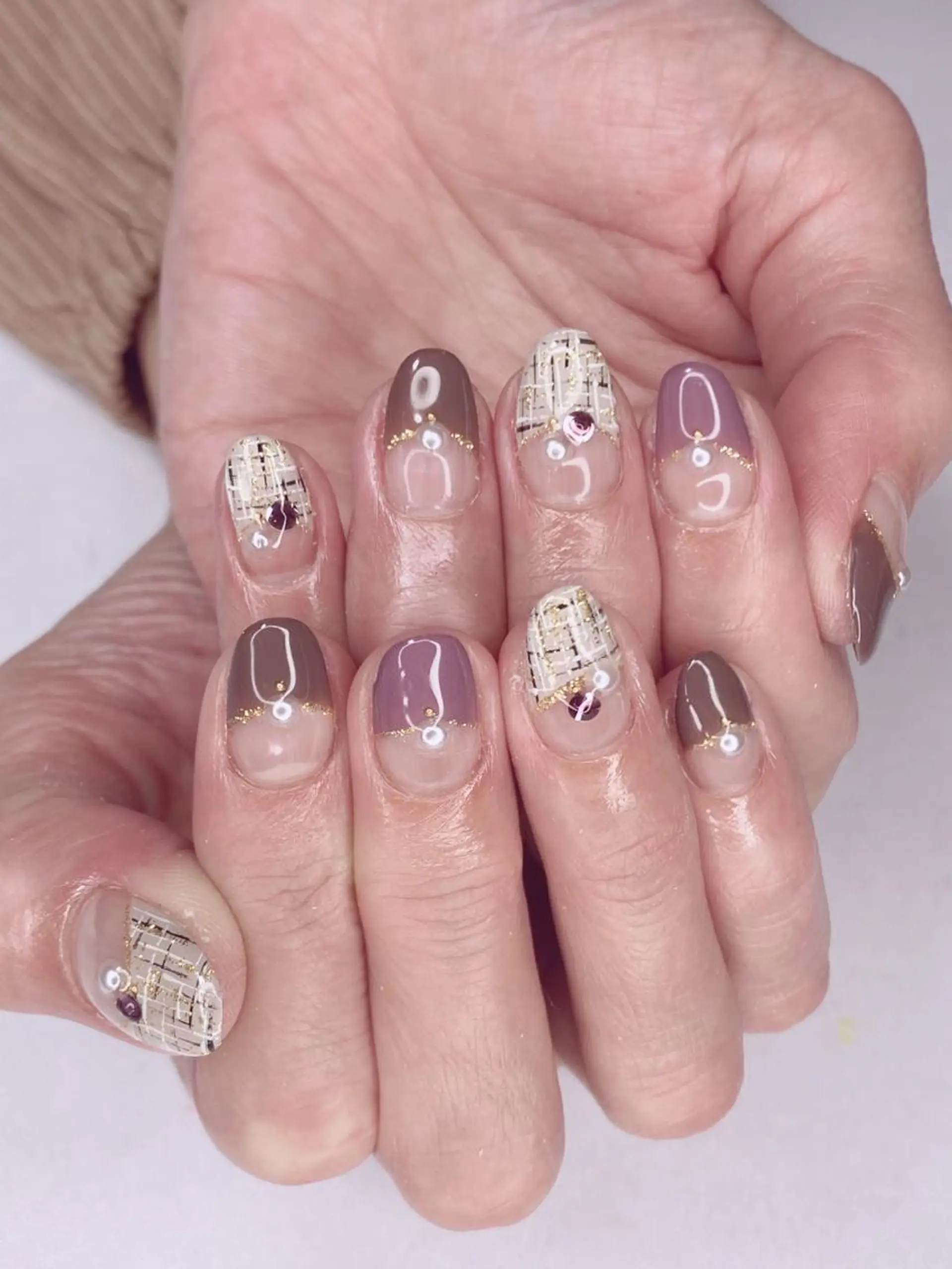 ネイル アニマル柄 アートネイル オーロラネイル 桜ネイル クリアネイル Ｎail Ｓalon ertiのネイルデザイン