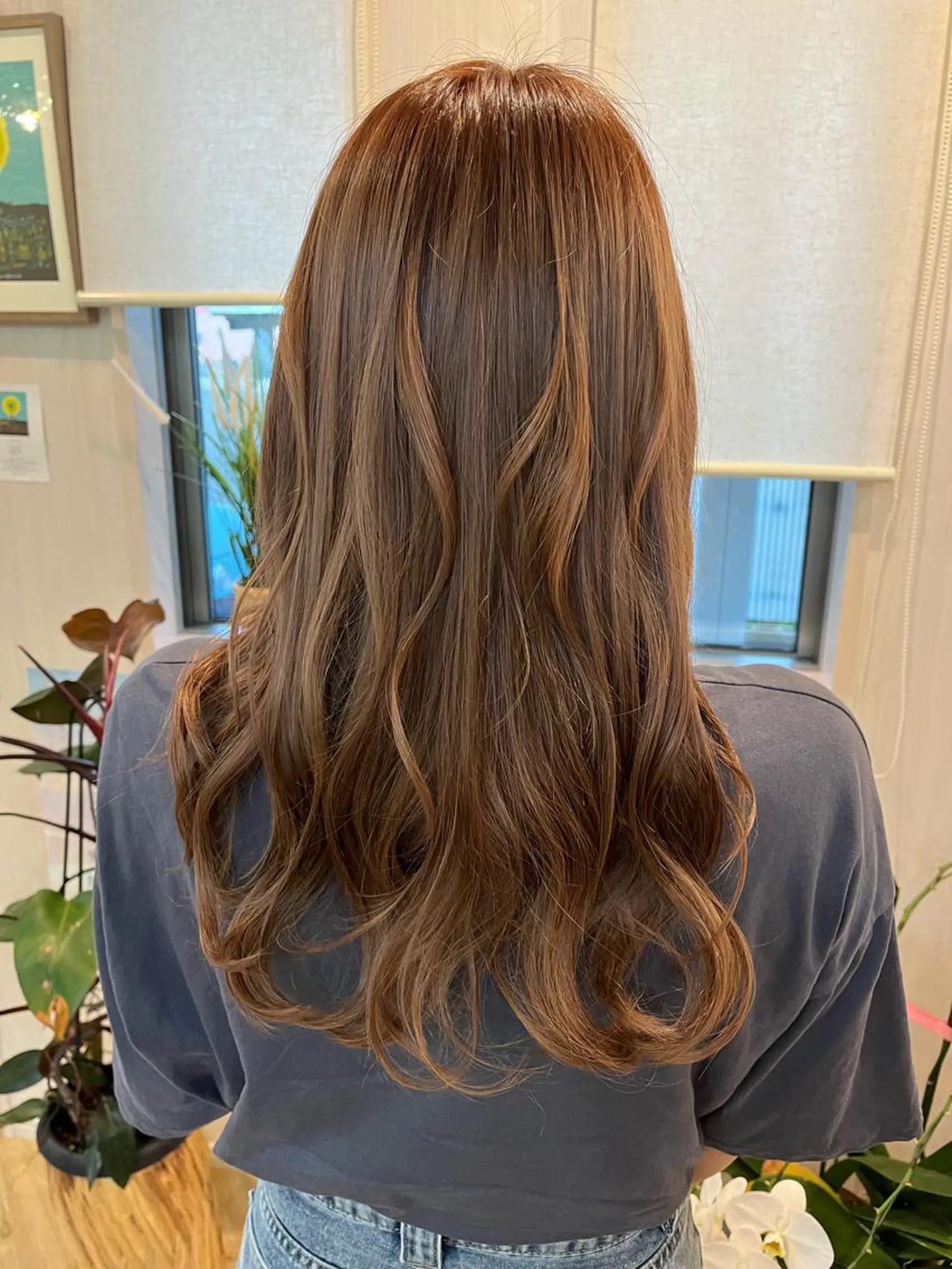 ロング カラー ヘアアレンジ ヘアカラー like みやびのヘアスタイル