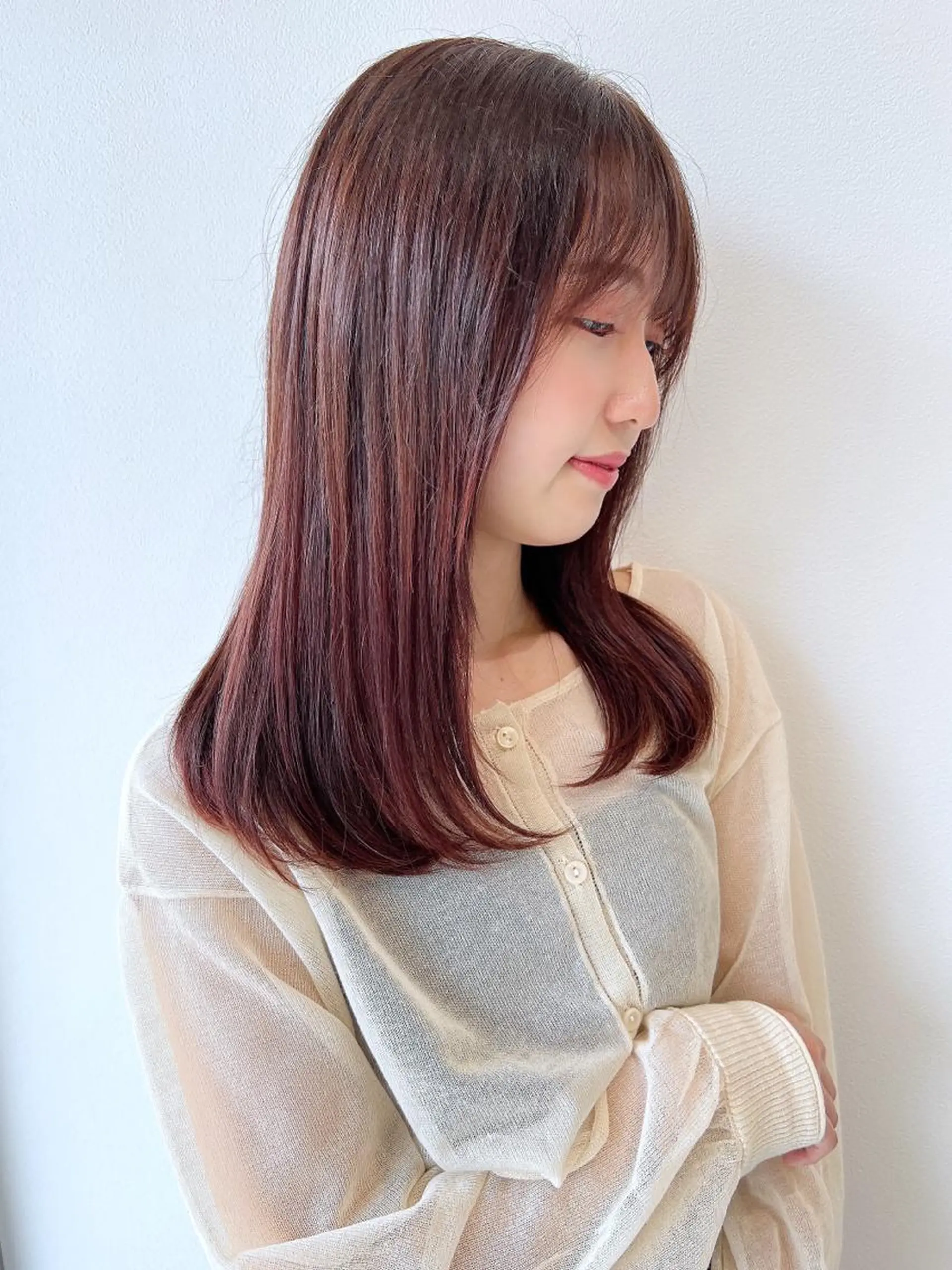 セミロング カラー カット 韓国ヘア×髪質改善 /yoshikaのヘアスタイル