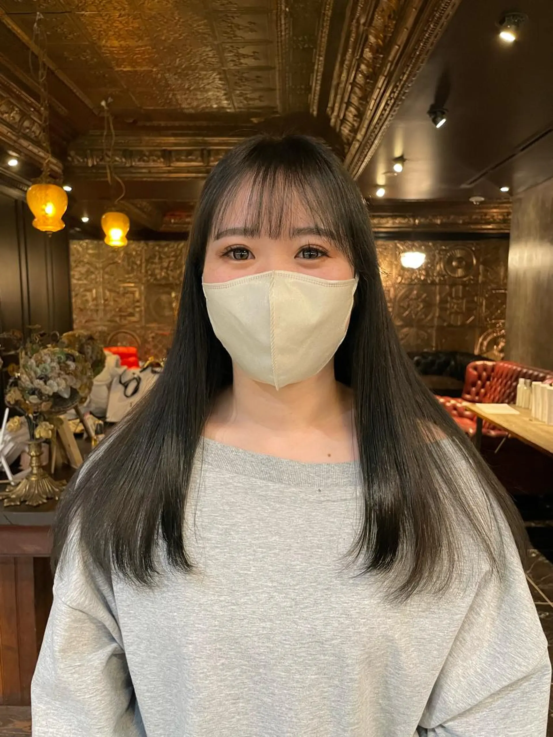 ロング カラー パーマ ヘアアレンジ カット ヘアカラー トリートメント レイヤー/ 透明感カラー/マドカのヘアスタイル