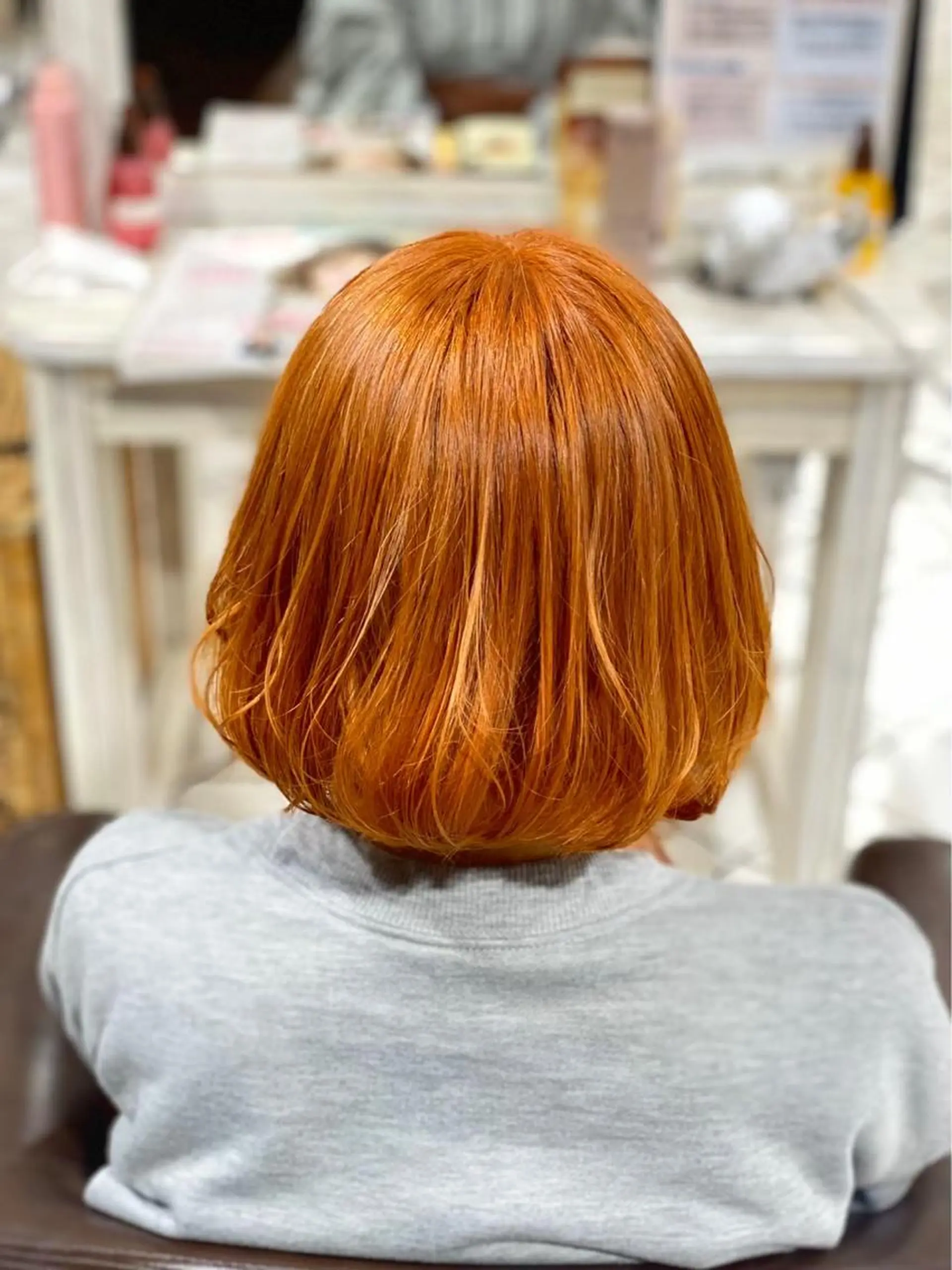 ミディアム カラー オレンジ est hair Ameri 松戸店所属・和田 真弥のヘアスタイル