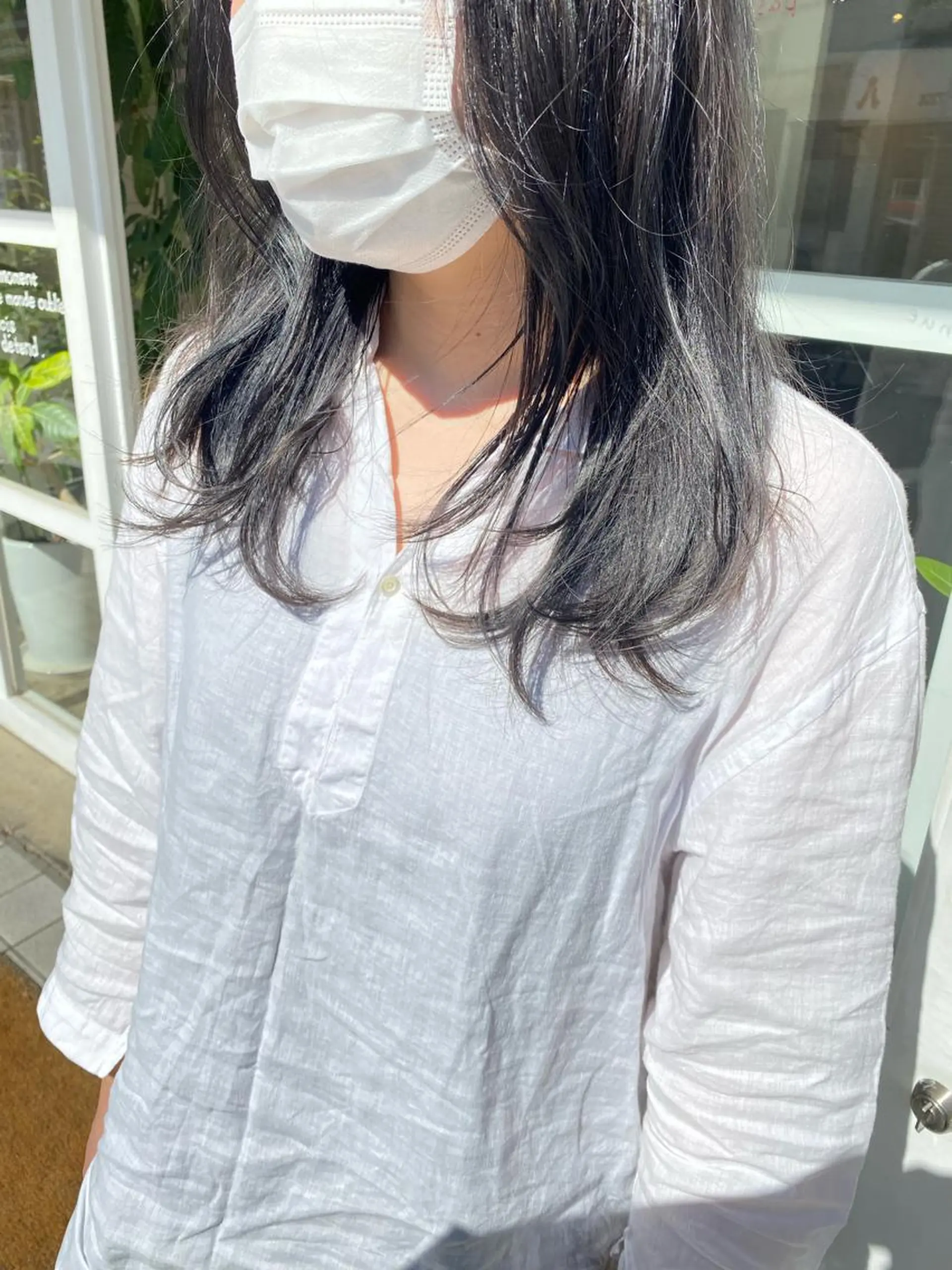 ミディアム カラー アッシュ ダークアッシュ わかばやし ゆうこのヘアスタイル
