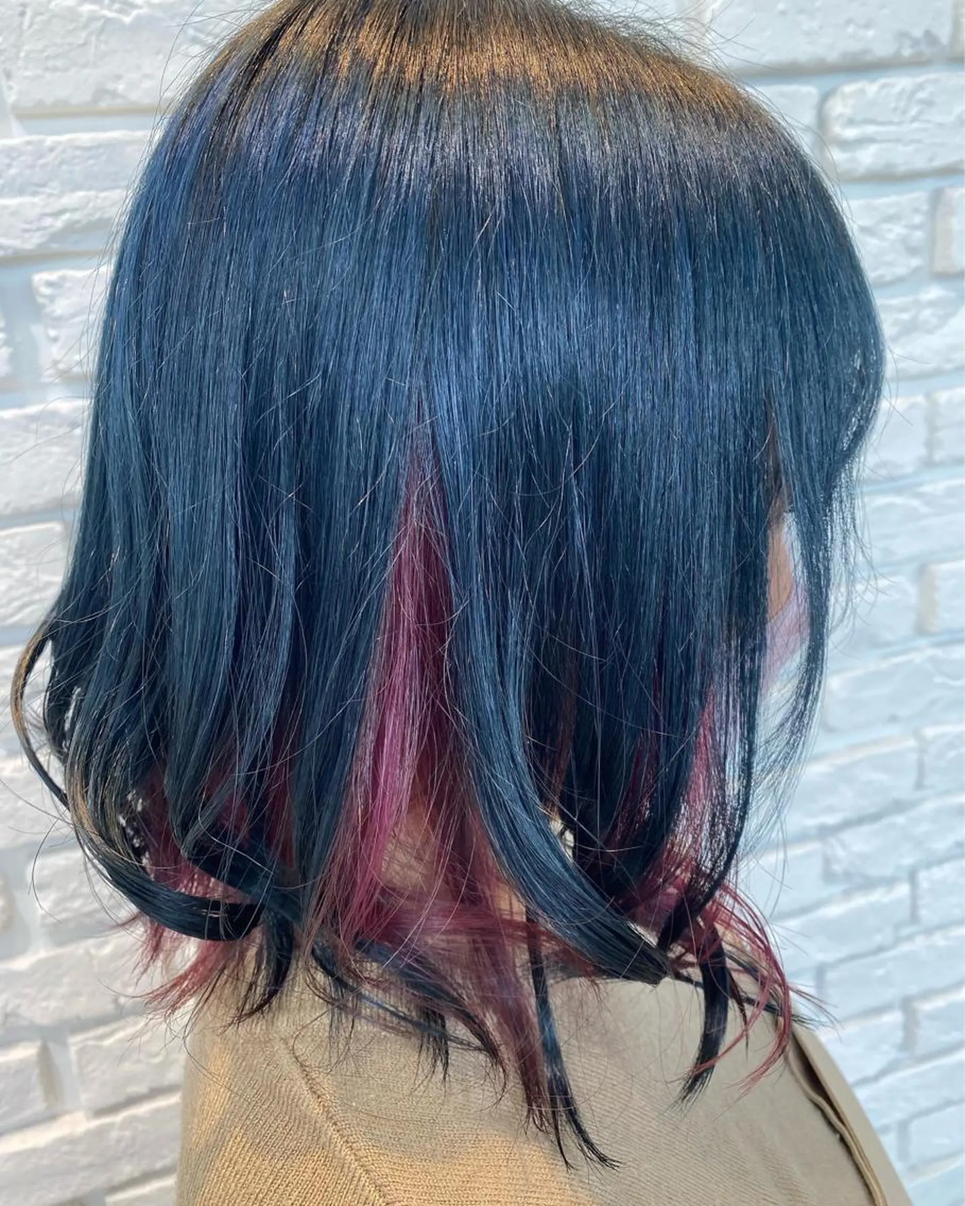 カラー ブルーカラー ピンクカラー ヘアカラー ROSEL 沢津橋  楓のヘアスタイル