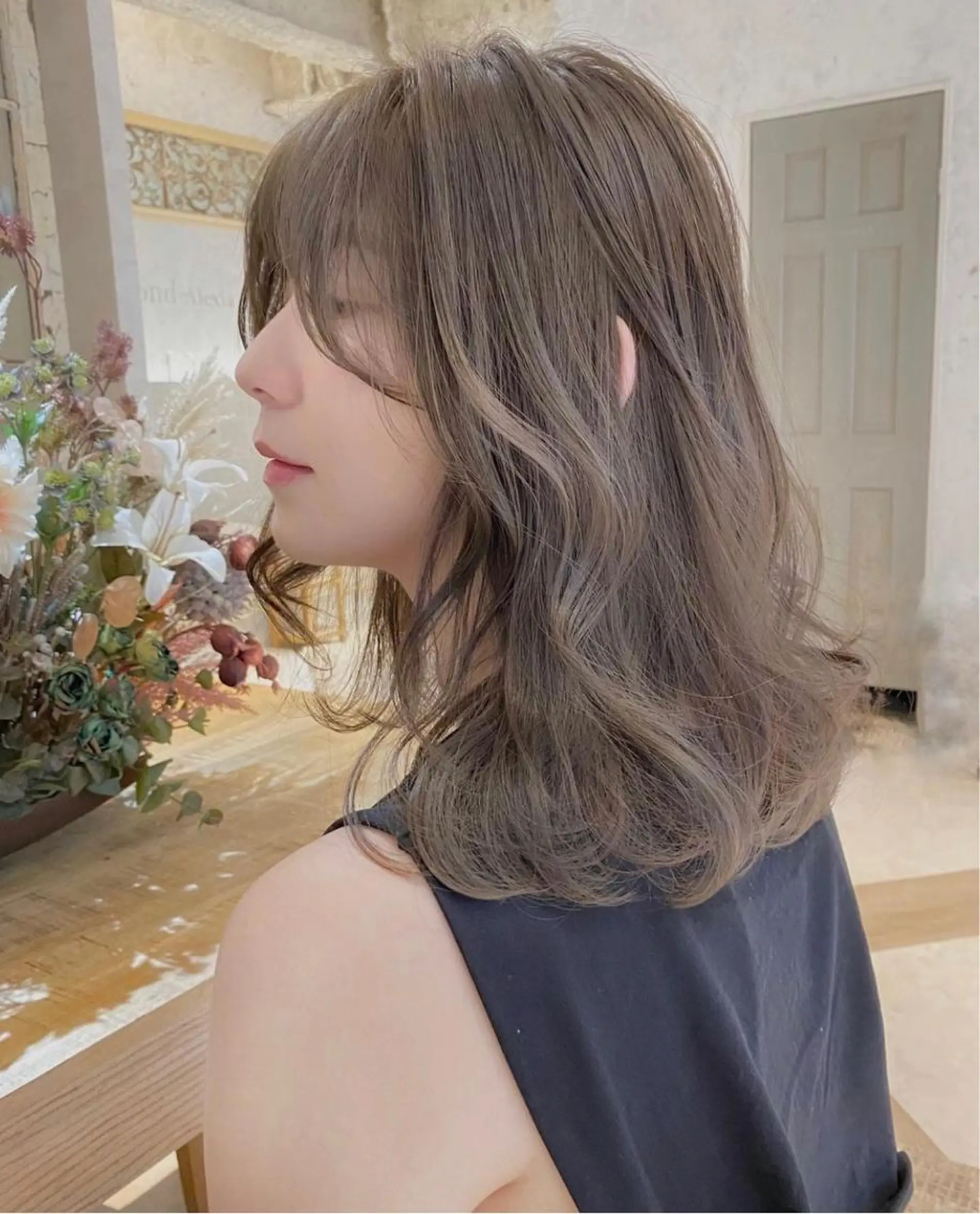 セミロング ヘアカラー トリートメント 小顔カット/レイヤー /ボブ/浅野恵大のヘアスタイル