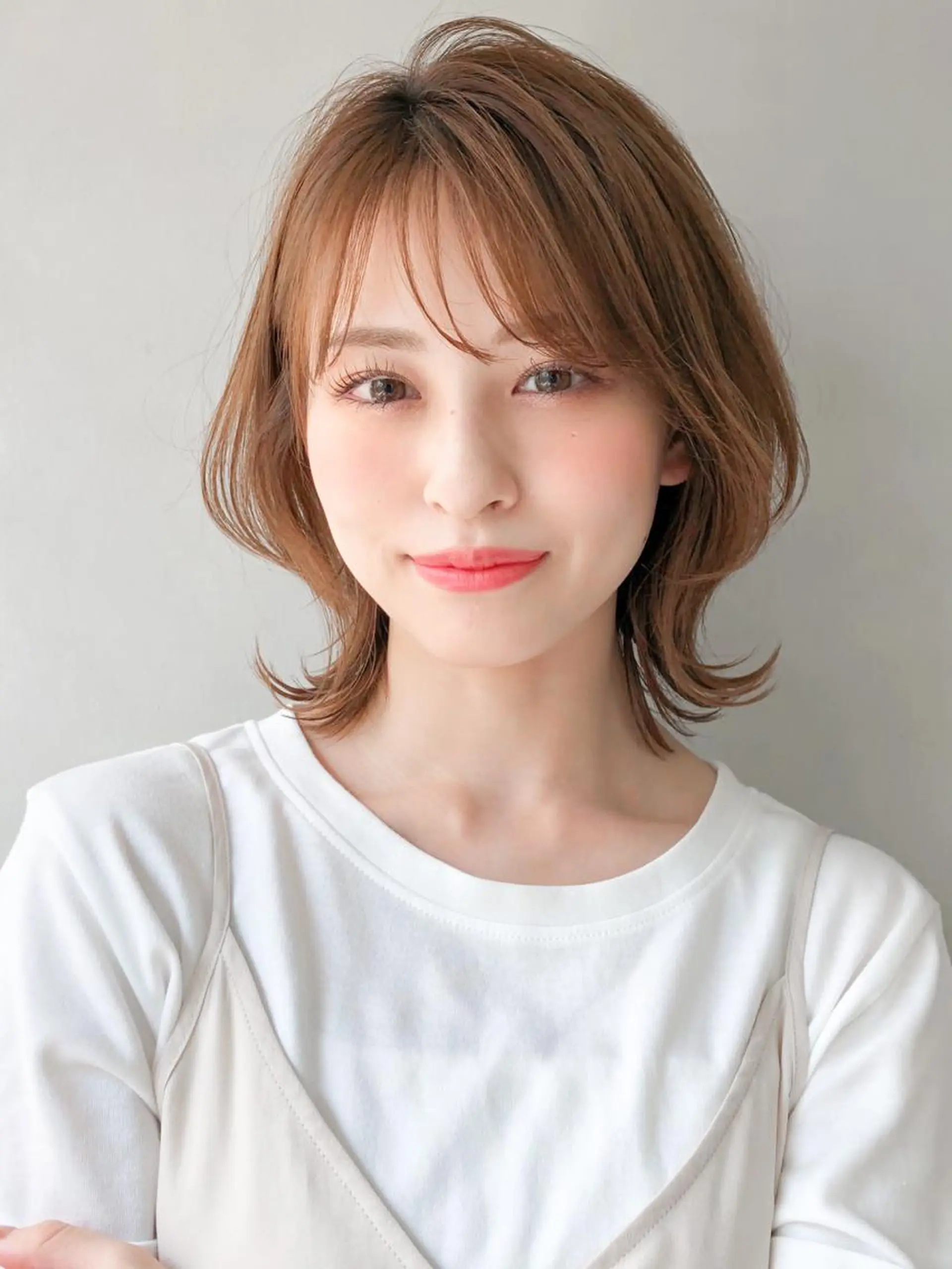 ミディアム ボブ くびれヘア 佐藤 侑哉のヘアスタイル