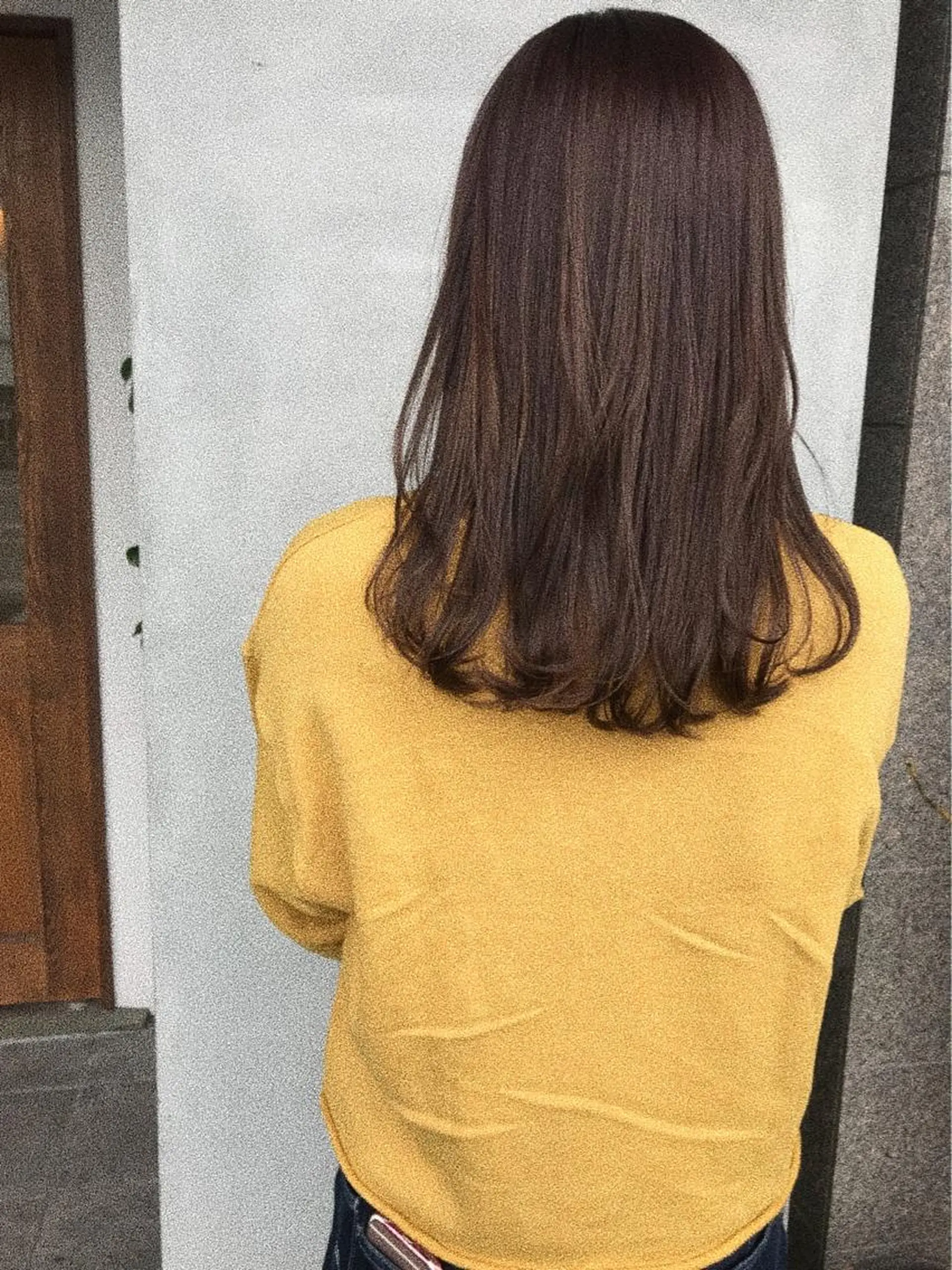 セミロング カラー ブラウンカラー ココアブラウン ヘアカラー 船津 佳奈美のヘアスタイル