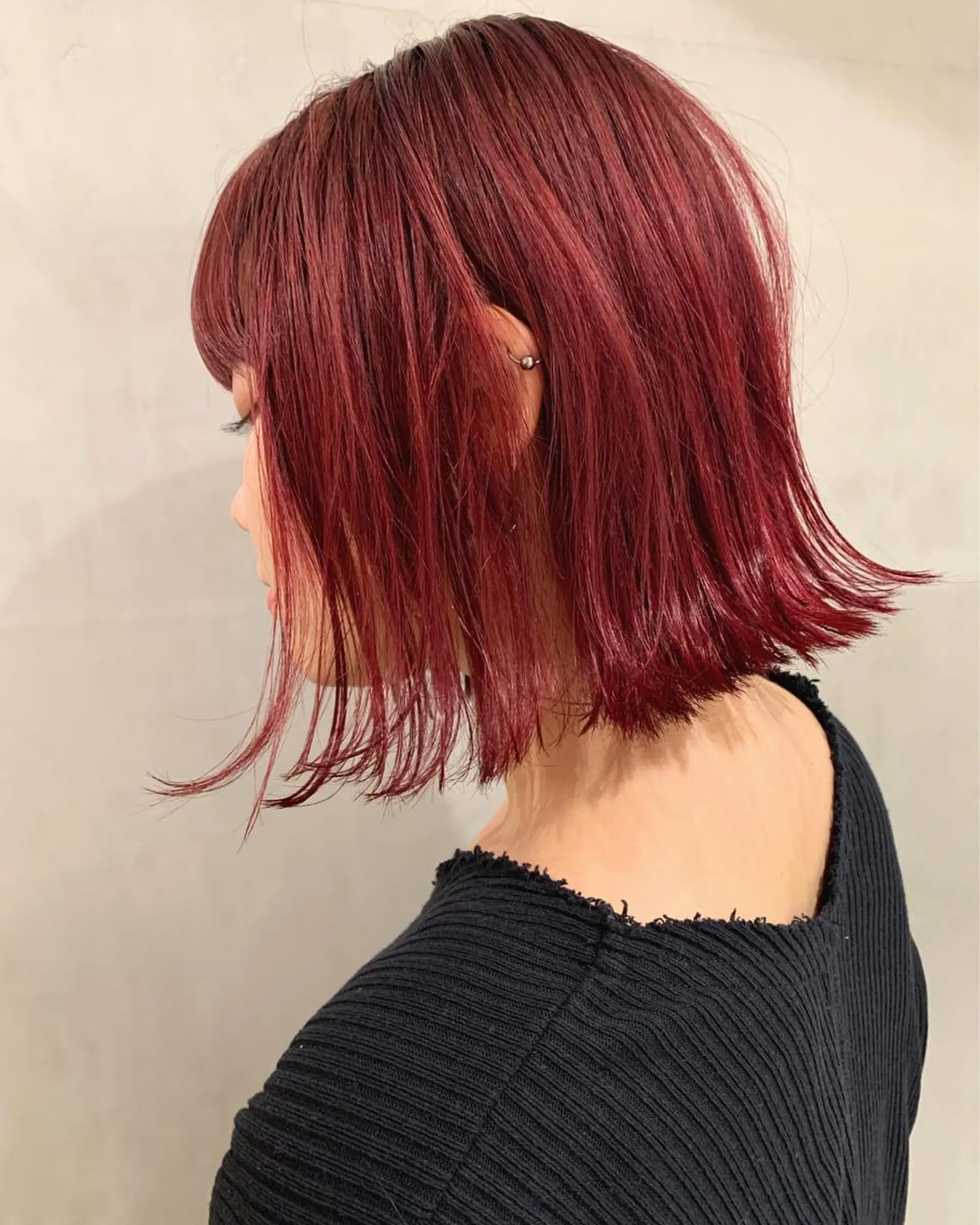 ミディアム カラー カット ヘアカラー トリートメント 優 作のヘアスタイル