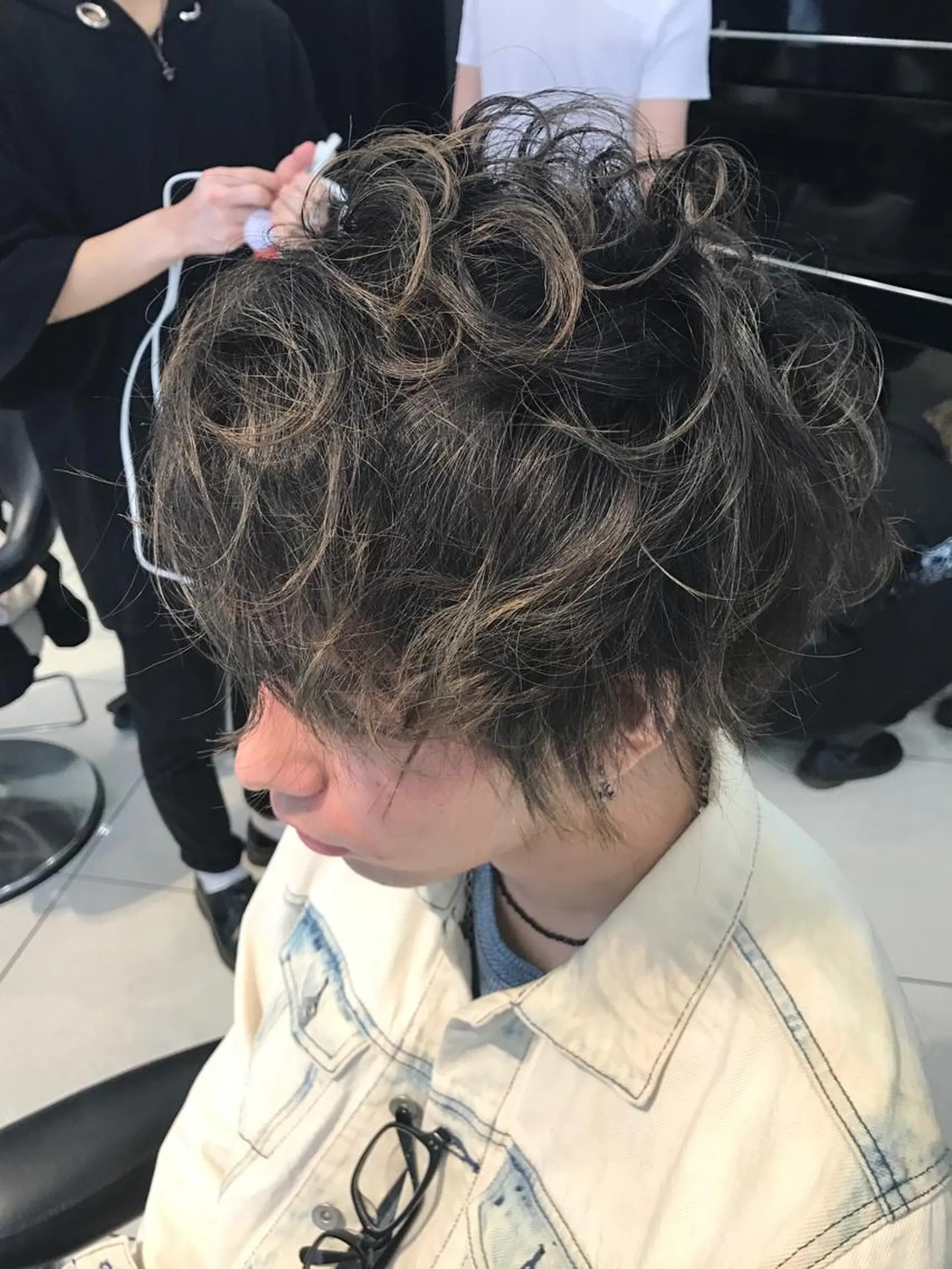 ミディアム ミディアムパーマ 大山 晃介のヘアスタイル