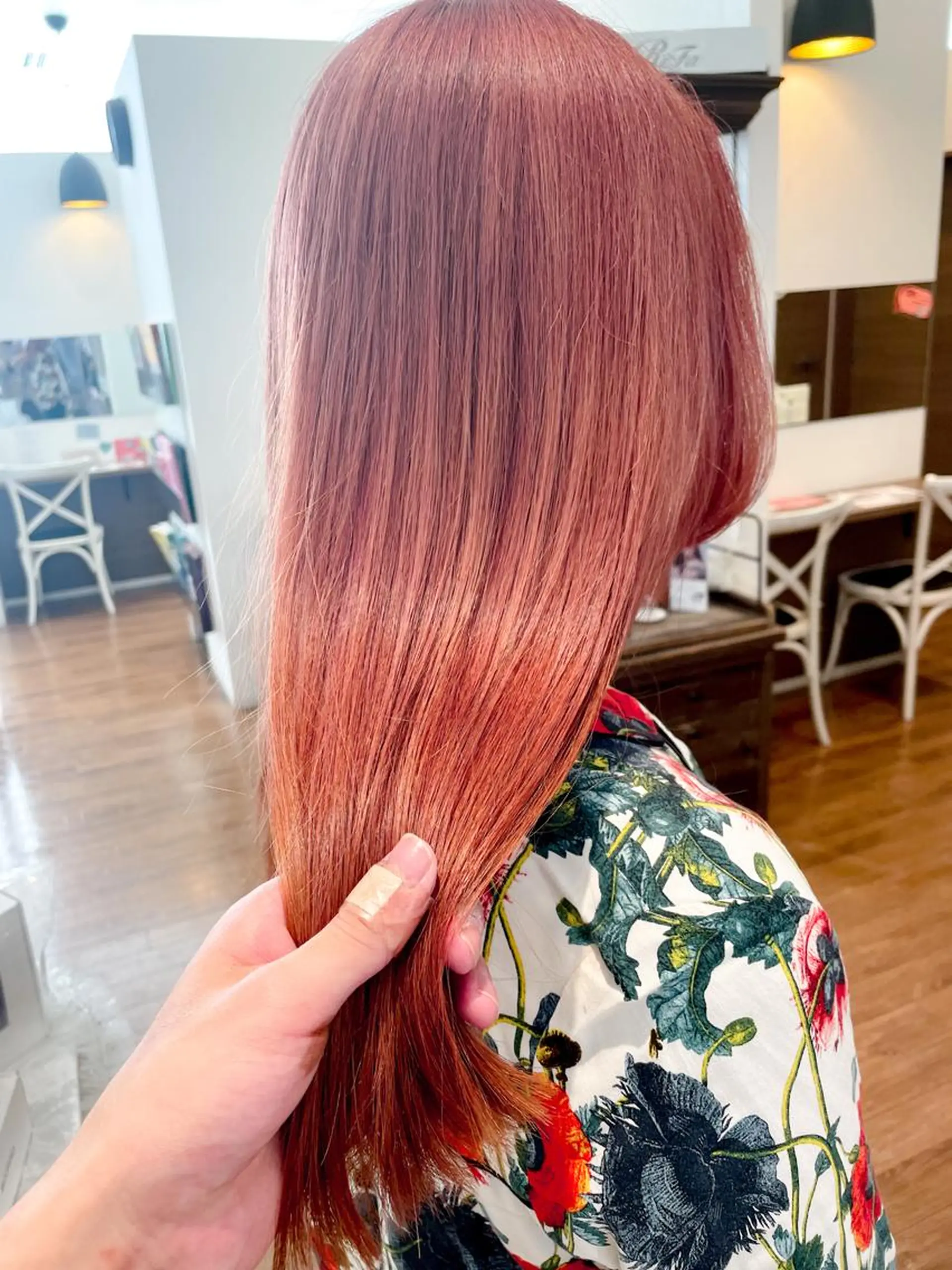 セミロング カラー ブラウンカラー レッドカラー レッドブラウン 髪質改善/ブリーチ 田代 龍我のヘアスタイル