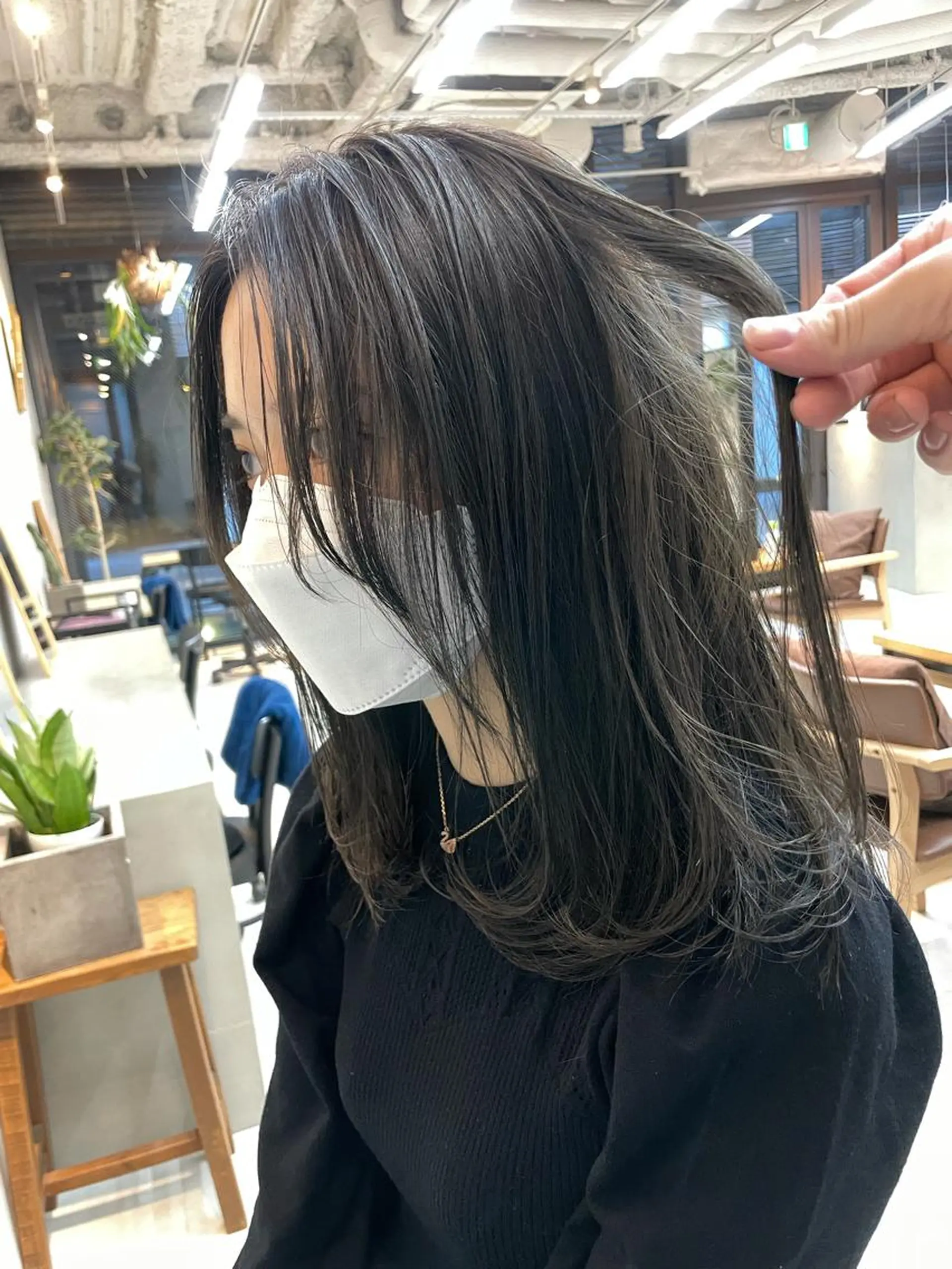 セミロング カラー 透明感カラー グレージュ ボブ/ショート/ shinのヘアスタイル