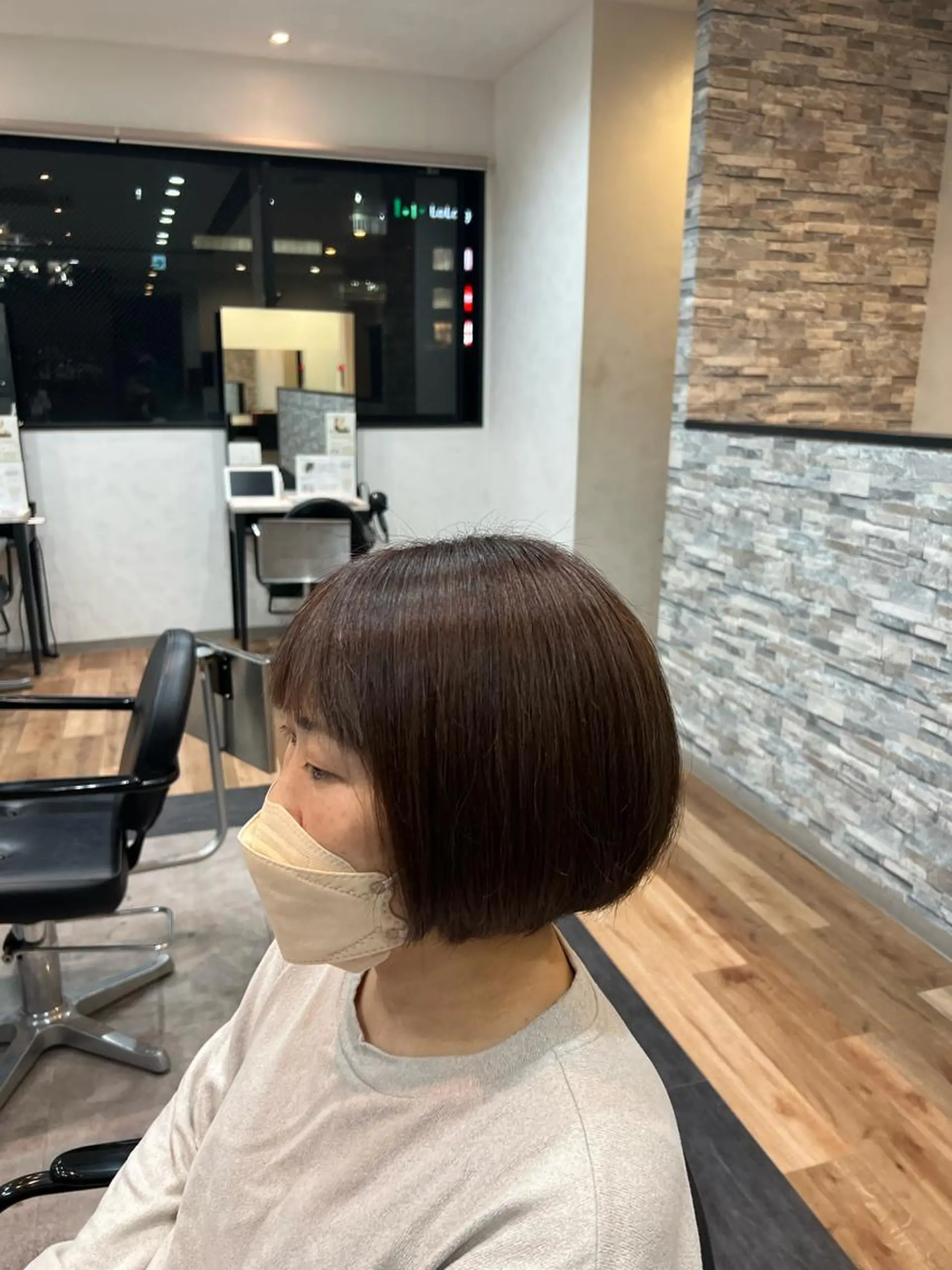 ミディアム カラー ヘアカラー 仙台白髪ぼかし/ ボブカット/千葉達人のヘアスタイル