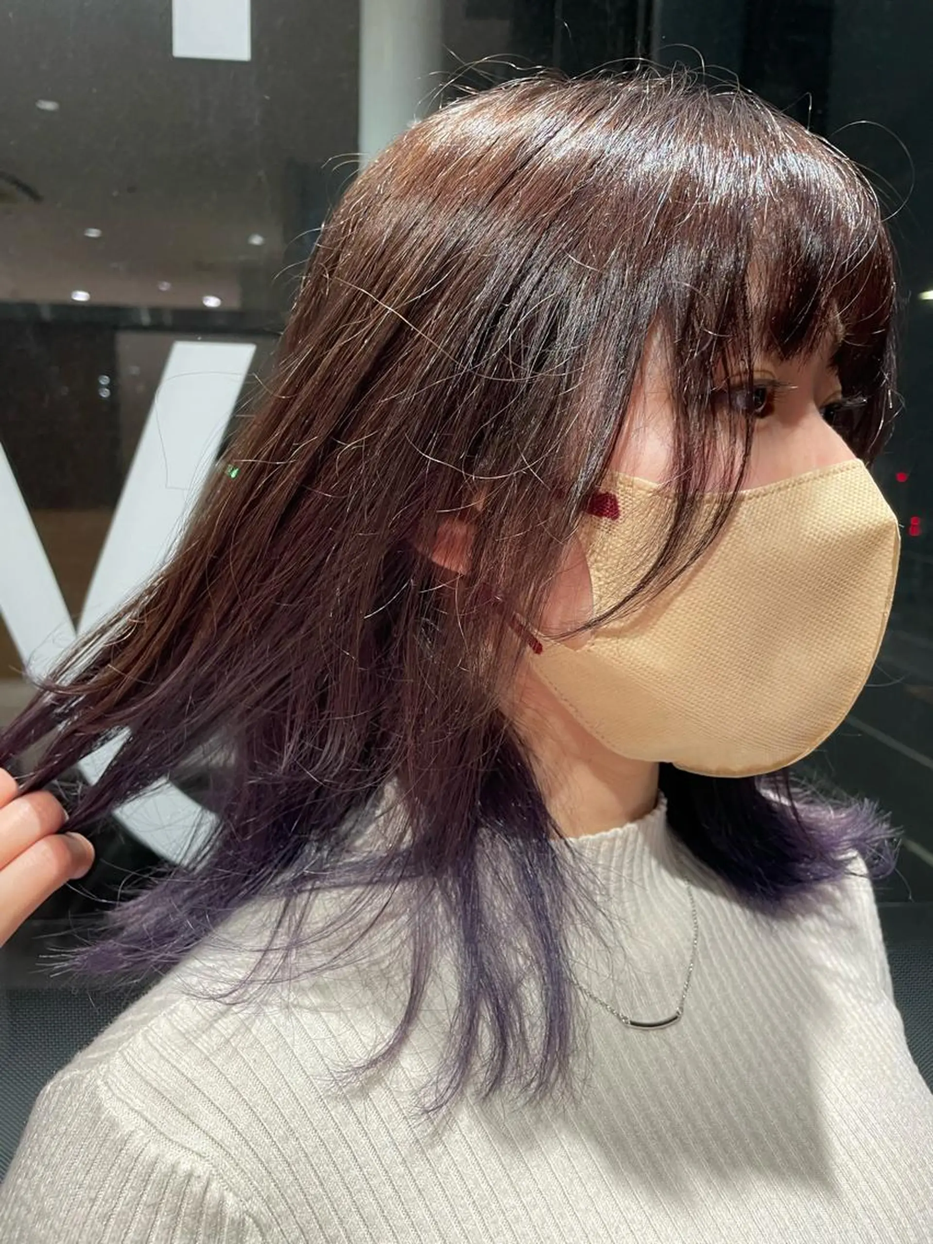 ミディアム カラー 💖美髪矯正／透明感 カラー💖のぞみのヘアスタイル