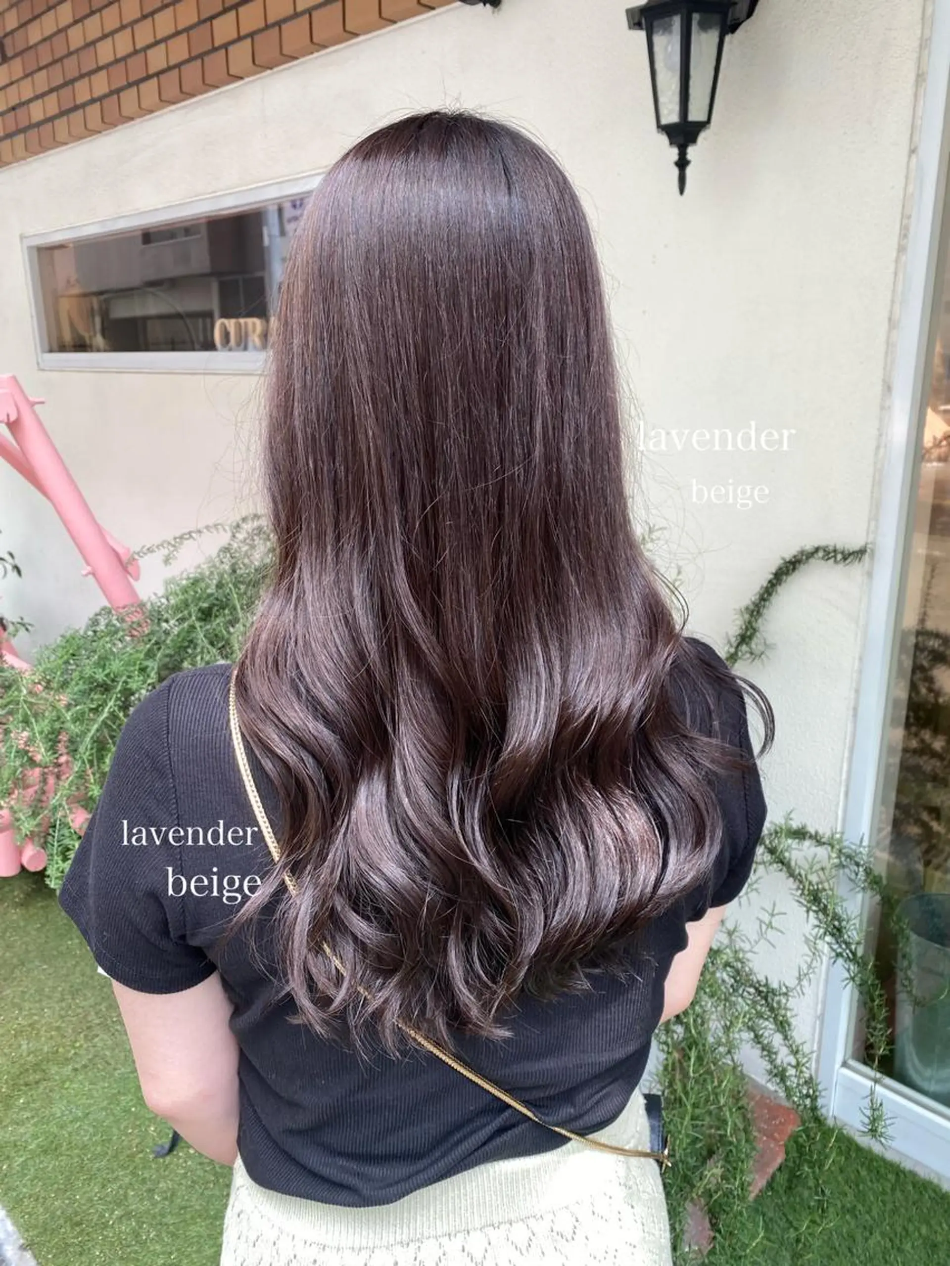 ロング カラー ヘアアレンジ ラベンダーカラー オレンジ あおい 🍒暖色カラーのヘアスタイル