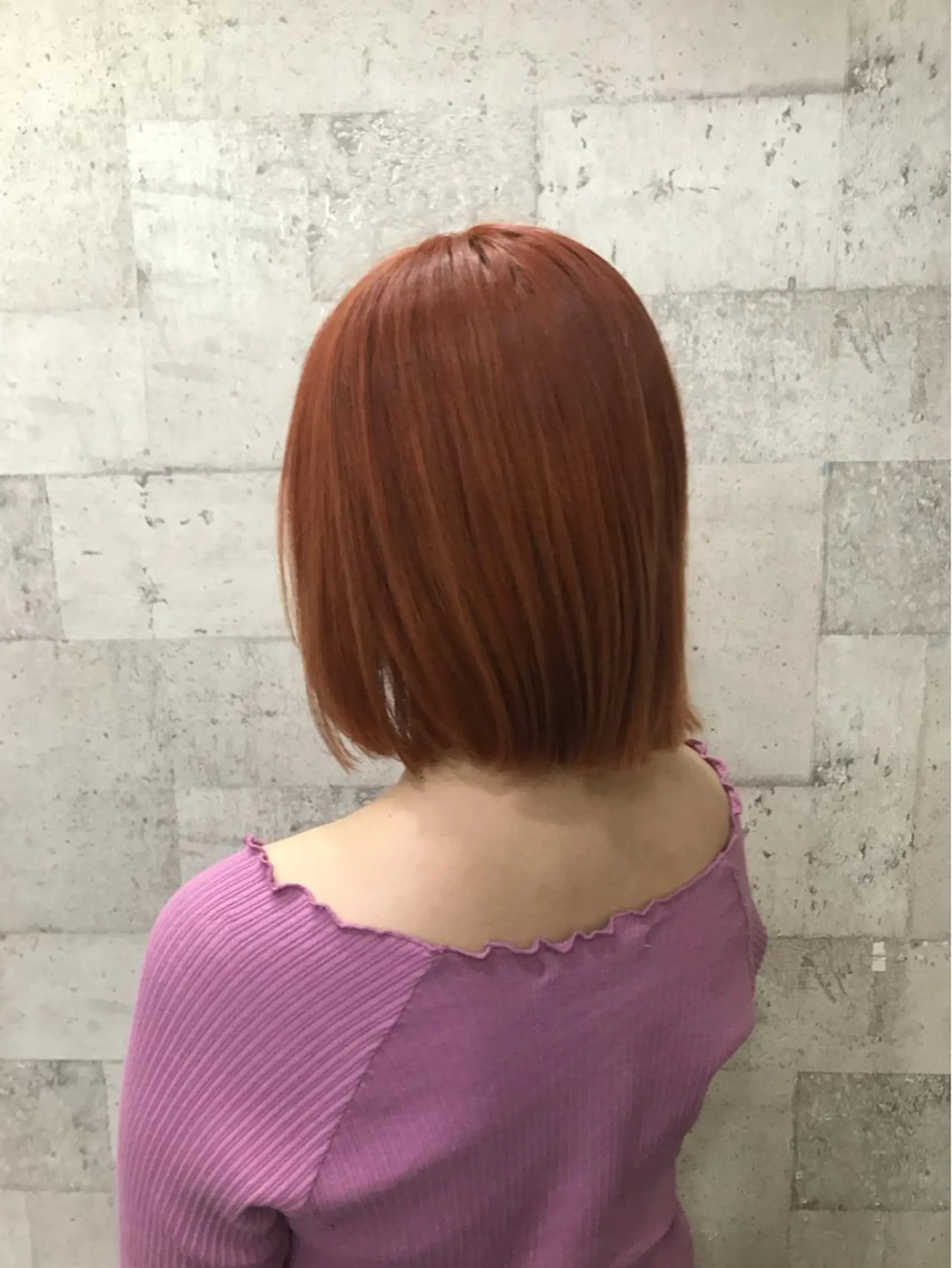 ショート カラー ダブルカラー オレンジ インナーカラー/天神 ブリーチ/吉田のヘアスタイル