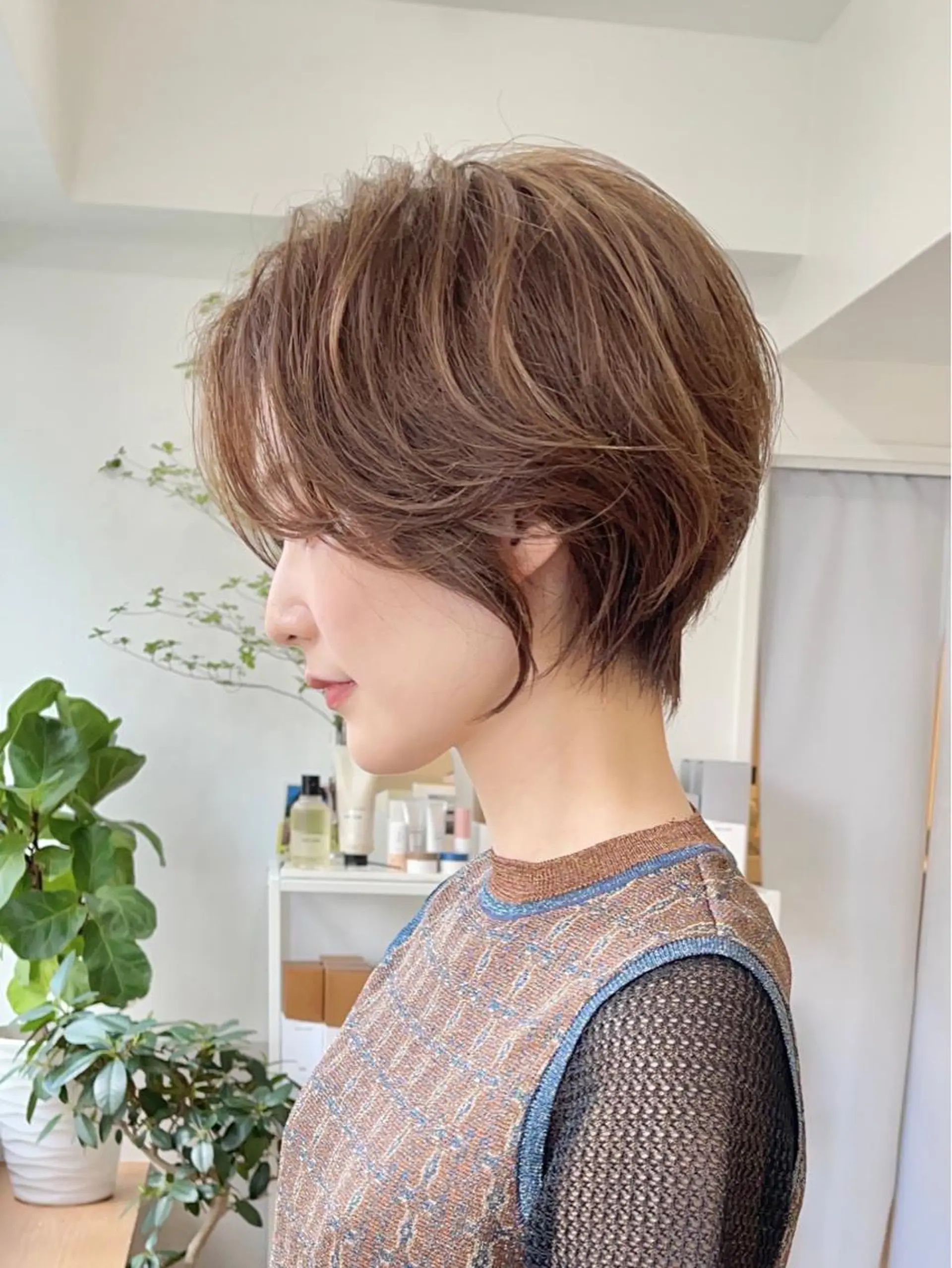 ショート カラー 山下夕月 ショート🫧ボブのヘアスタイル