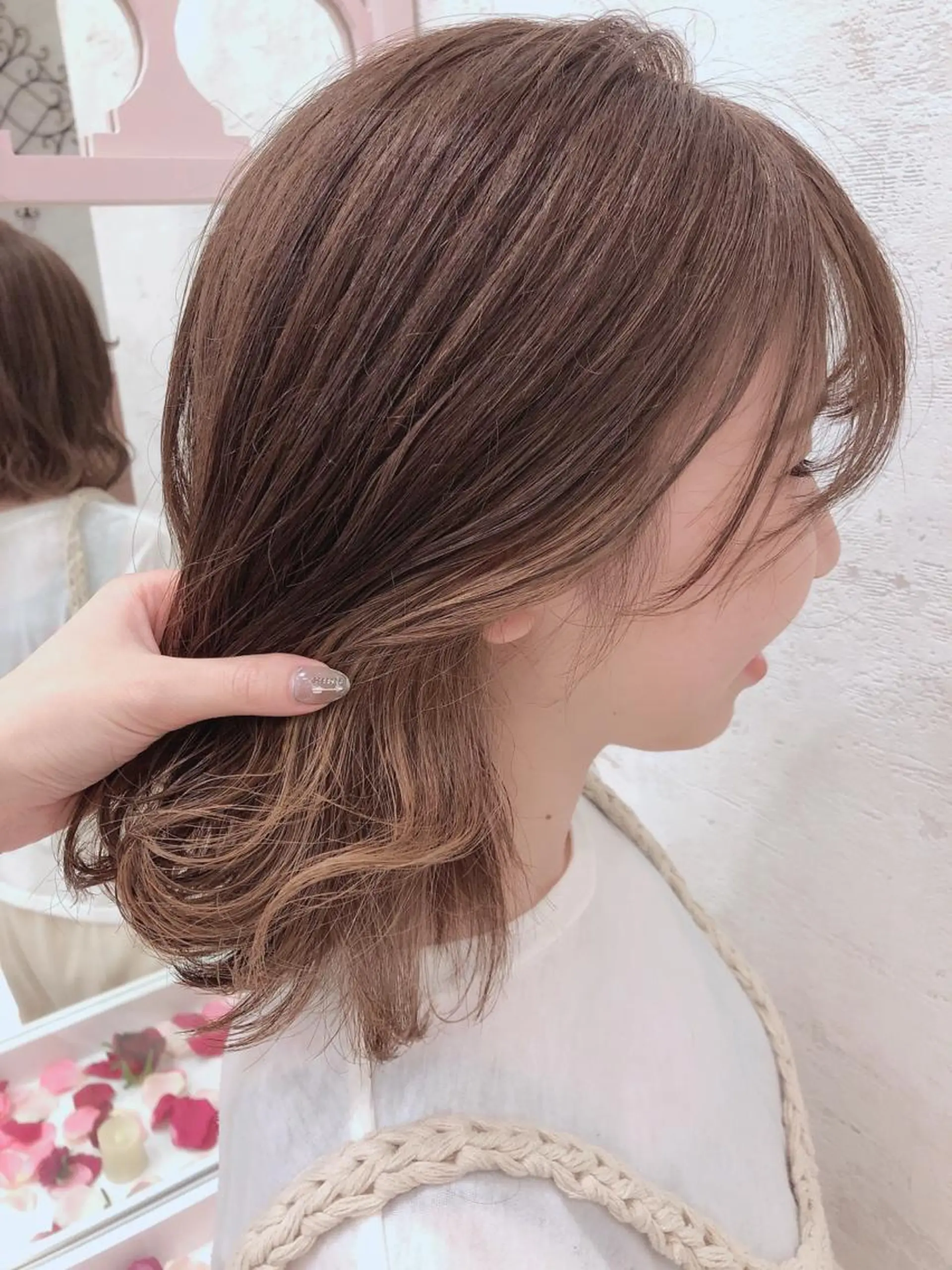 ミディアム カット ヘアカラー 代表山口ひな 髪質改善のプロのヘアスタイル