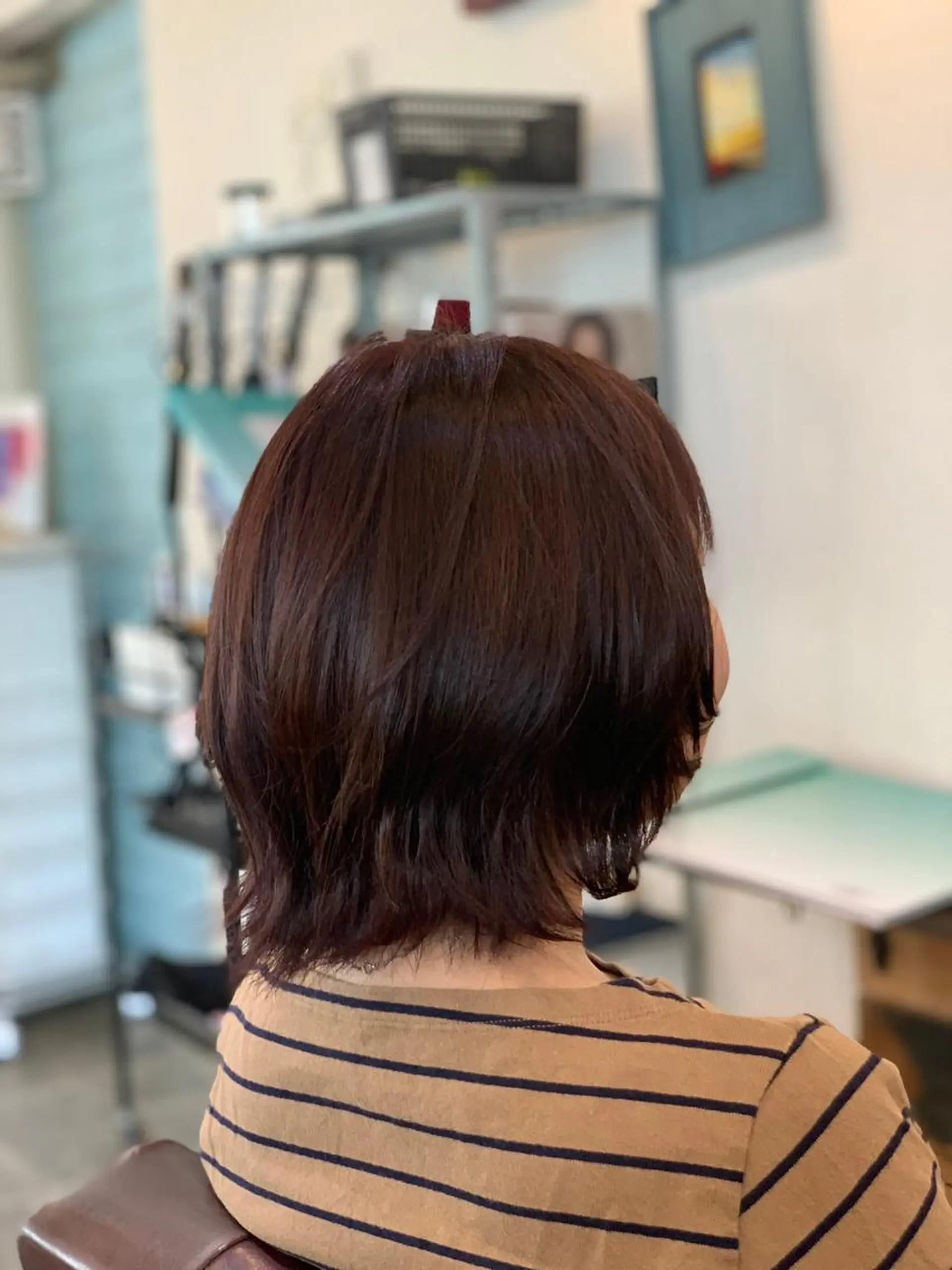 ショート ピンクブラウン カット ヘアカラー CECIL hair なんば店所属・メンズパーマ 艶髪☆店長☆有馬のヘアスタイル
