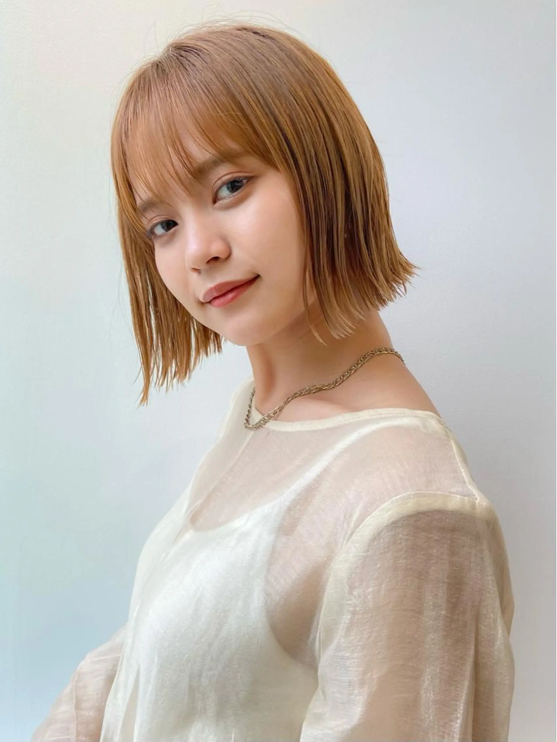 セミロング カラー ヘアアレンジ 切りっぱなしボブ ボブ カット ヘアカラー トリートメント ヘアセット レイヤーカット指名 No.1💖マユカのヘアスタイル