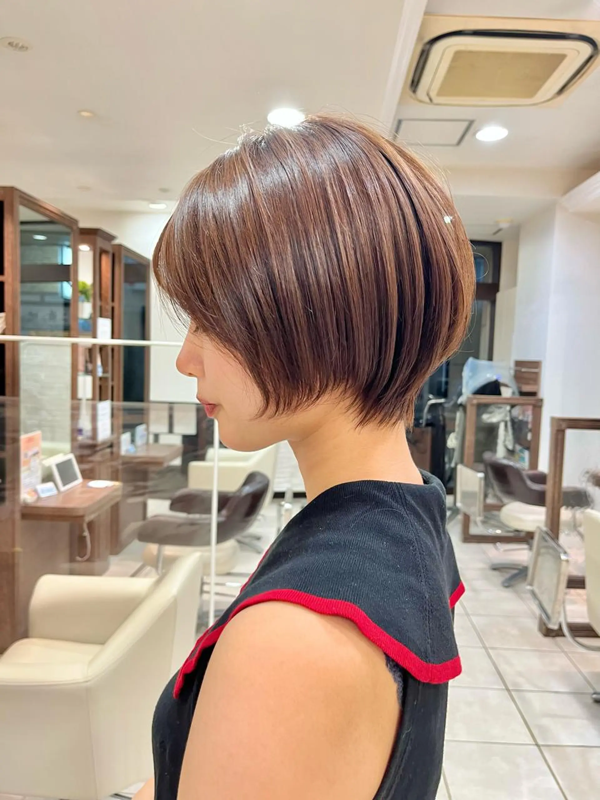 ショート ショートボブ ハンサムショート ボブ くびれヘア ハイライト カット ヘアカラー トリートメント 《大人気髪質改善》 プログレス国分寺店のヘアスタイル