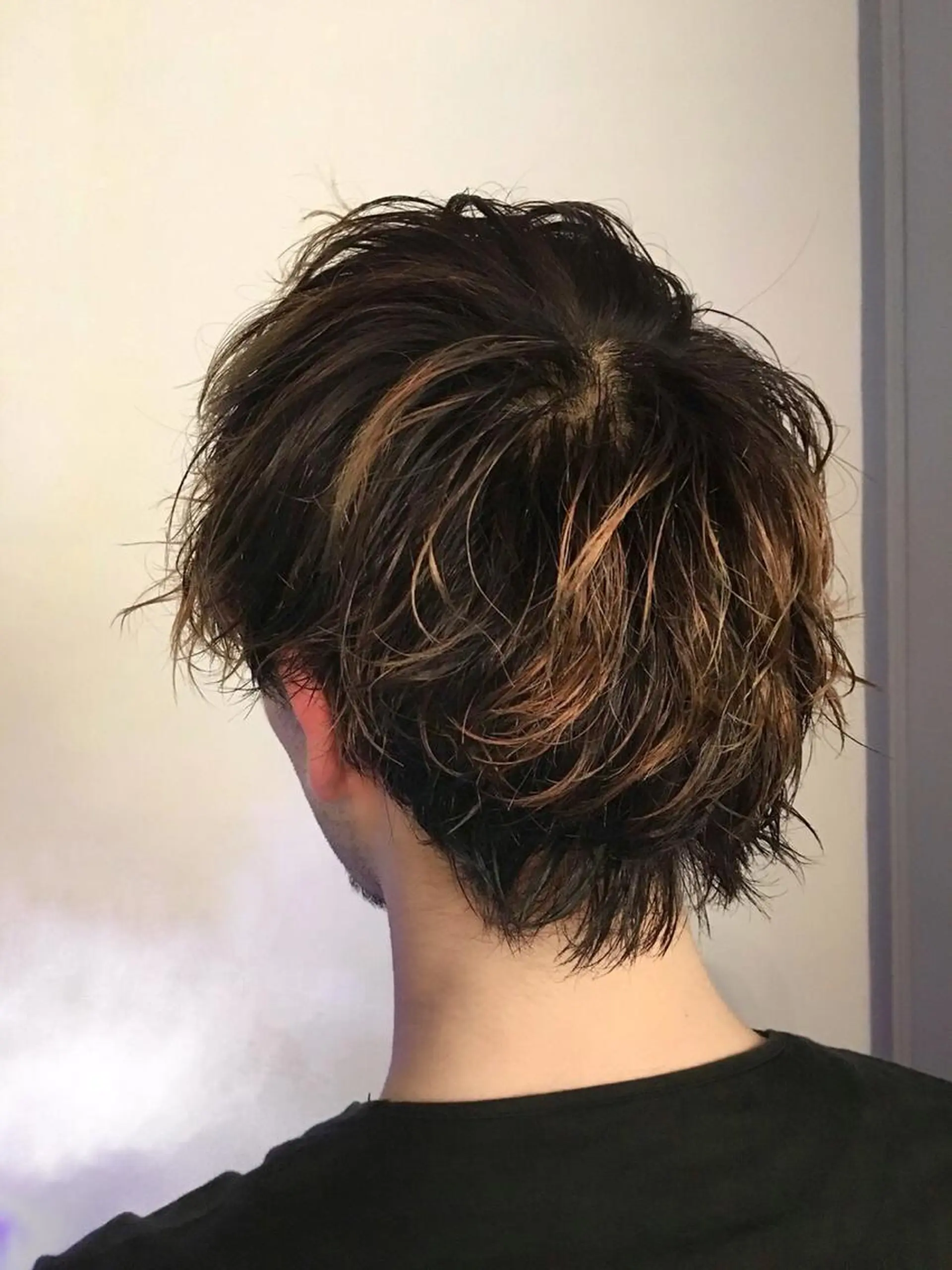 ショート パーマ メンズ メンズパーマ カット ヘアカラー パーマ 山下 直人のヘアスタイル