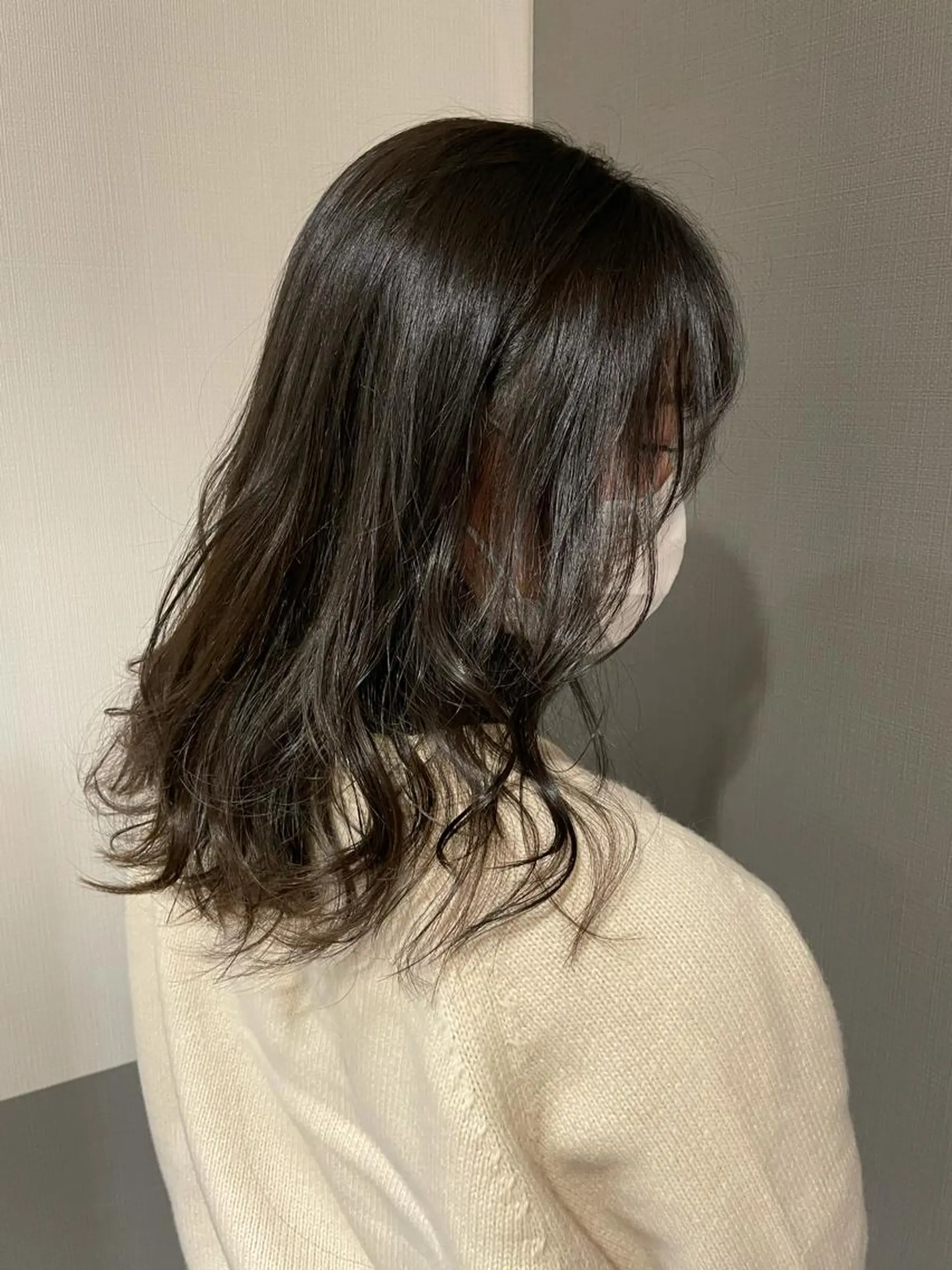 ミディアム カラー ヘアアレンジ アッシュ 透明感カラー イルミナカラー オレンジ Eleanor 立川北口のヘアスタイル