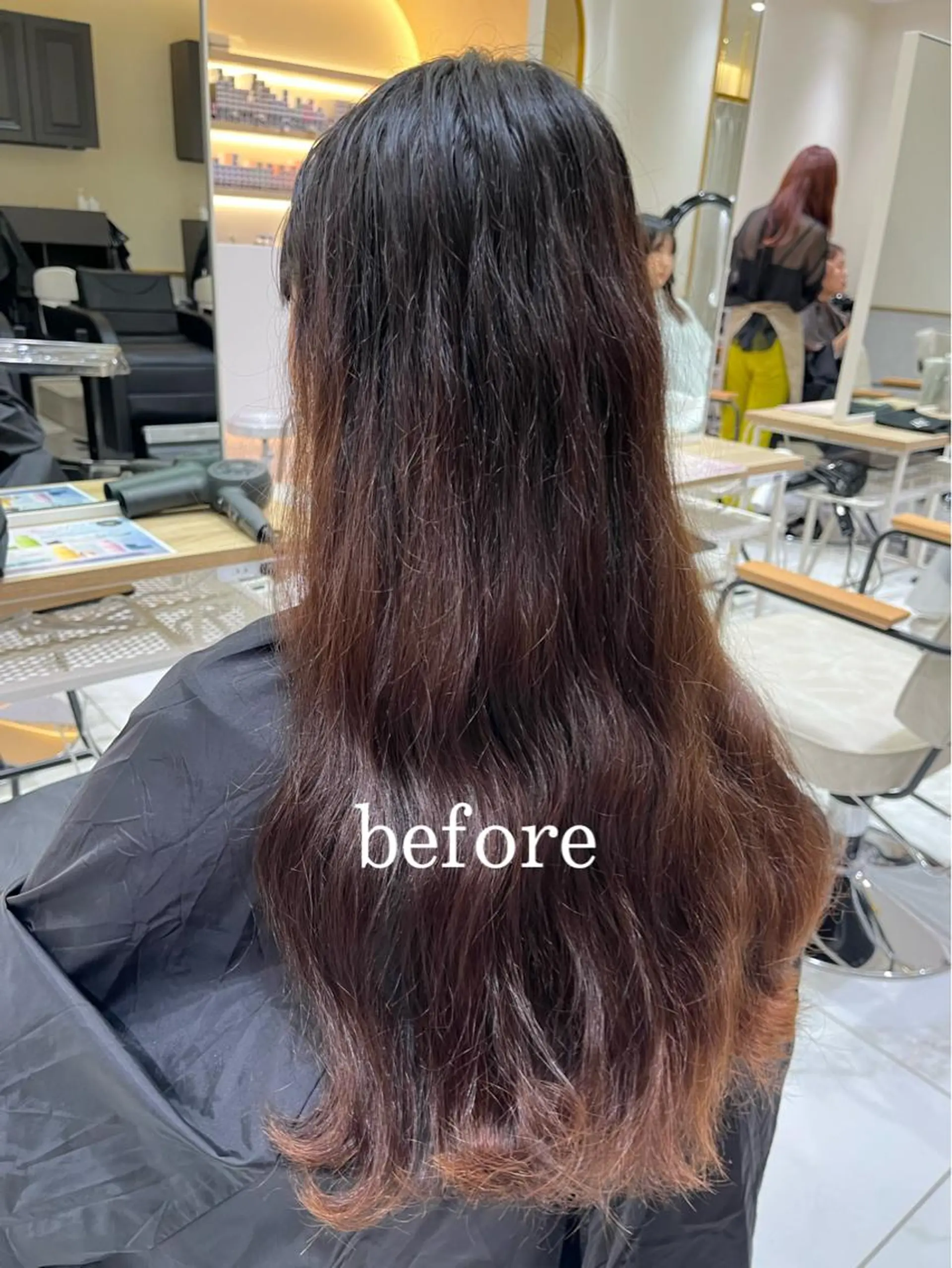 ロング カラー ブリーチ ケアブリーチ ダブルカラー イヤリングカラー グラデーションカラー ボブ/暖色カラー コウボヒカルのヘアスタイル