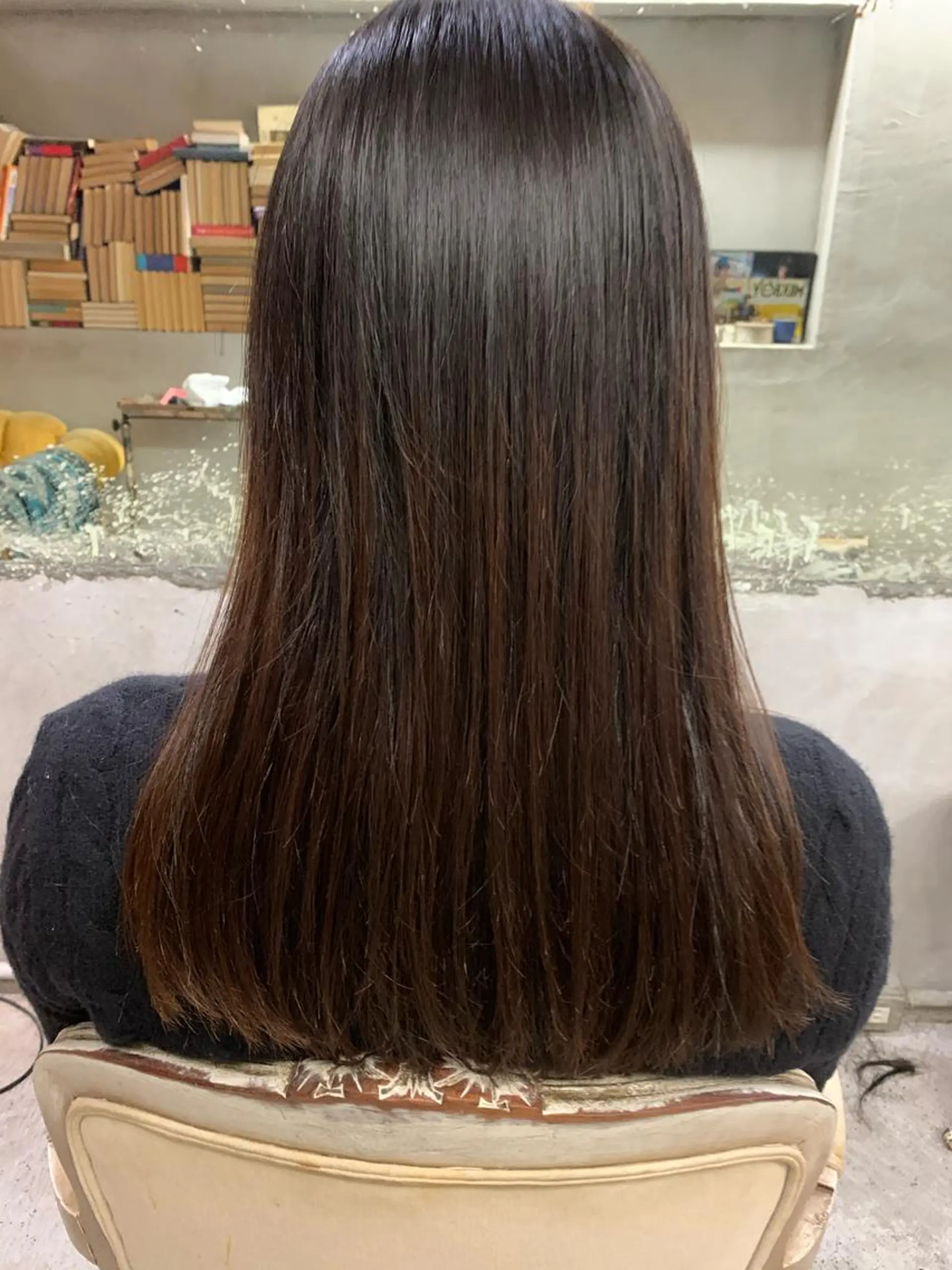 セミロング パーマ セミロングパーマ トリートメント ストレートパーマ 似合わせカラー🫶 小川千波のヘアスタイル