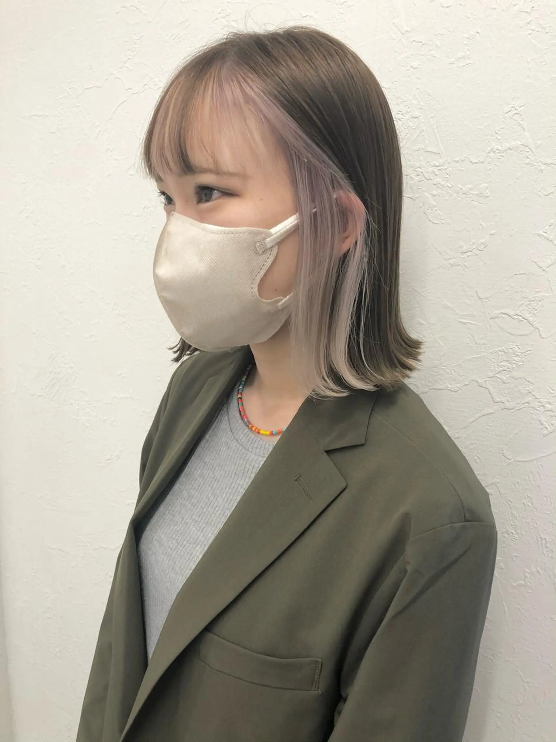 ミディアム カラー ベージュカラー ブリーチ ホワイトベージュ ヘアカラー 2nd所属・🤍2nd🤍田所 美希のヘアスタイル