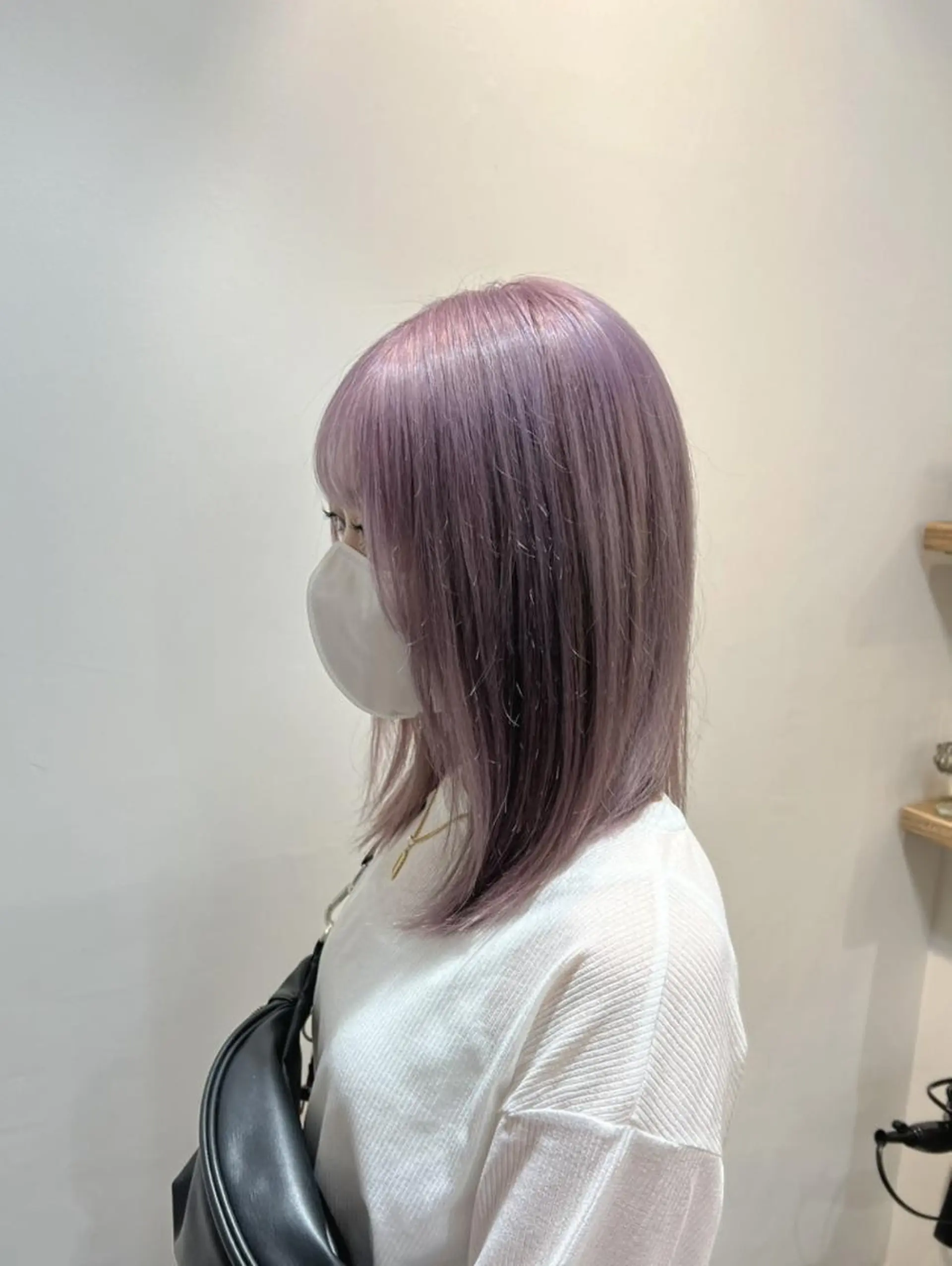 ミディアム カラー ブリーチ ラベンダーカラー ピンクカラー ピンクラベンダー Ami アミのヘアスタイル