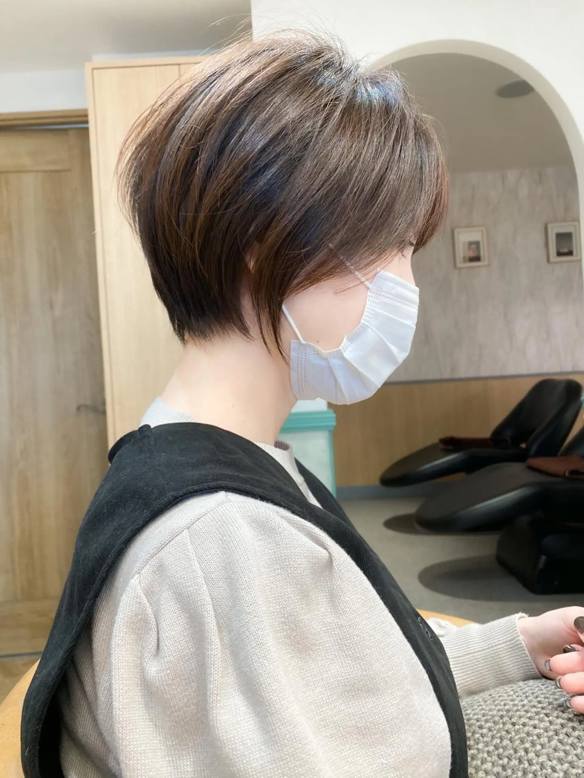 ショート カラー ショートボブ ボブ ショートヘア カット ヘアカラー トリートメント ショート ショートボブ斉藤航人のヘアスタイル