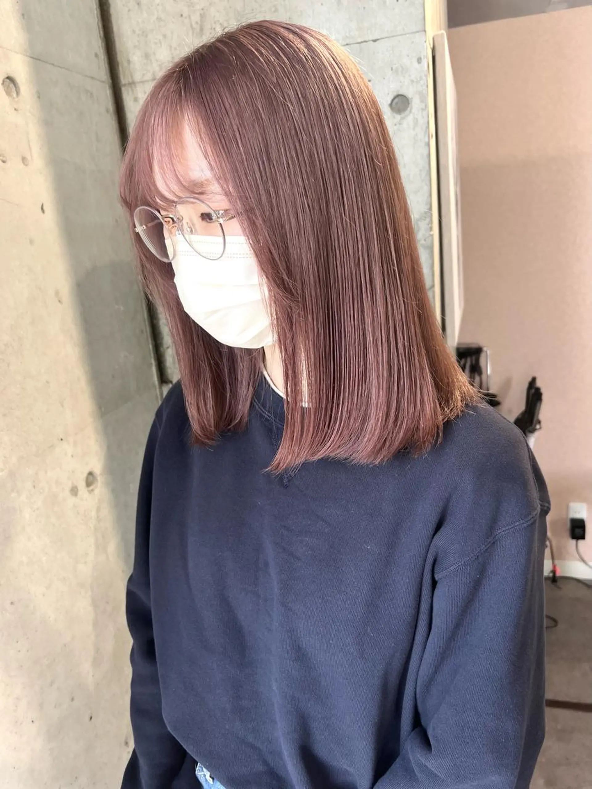 ミディアム カラー バレイヤージュ ブリーチ ケアブリーチ ハイライトカラー インナーカラー カット ヘアカラー トリートメント lani 天神大名/ブリーチのヘアスタイル